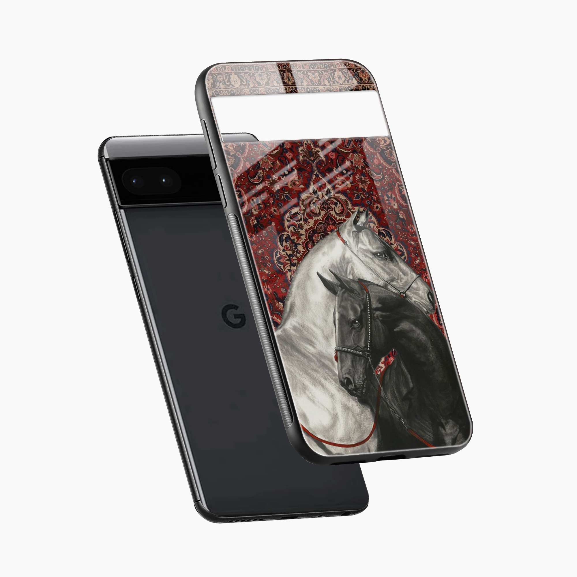 Black And White Horse Google Pixel 6 Back Cover