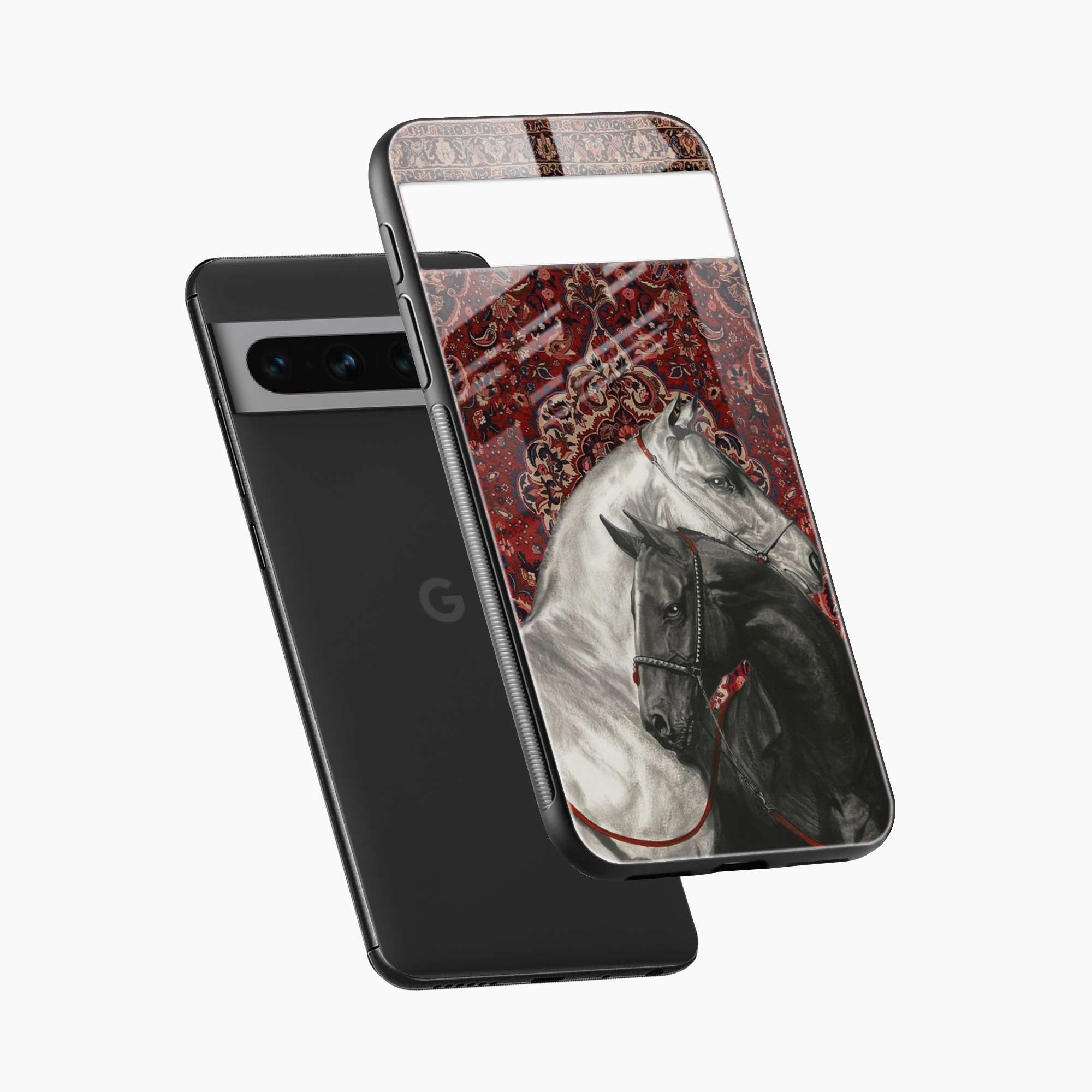 Black And White Horse Google Pixel 8 Pro Back Cover