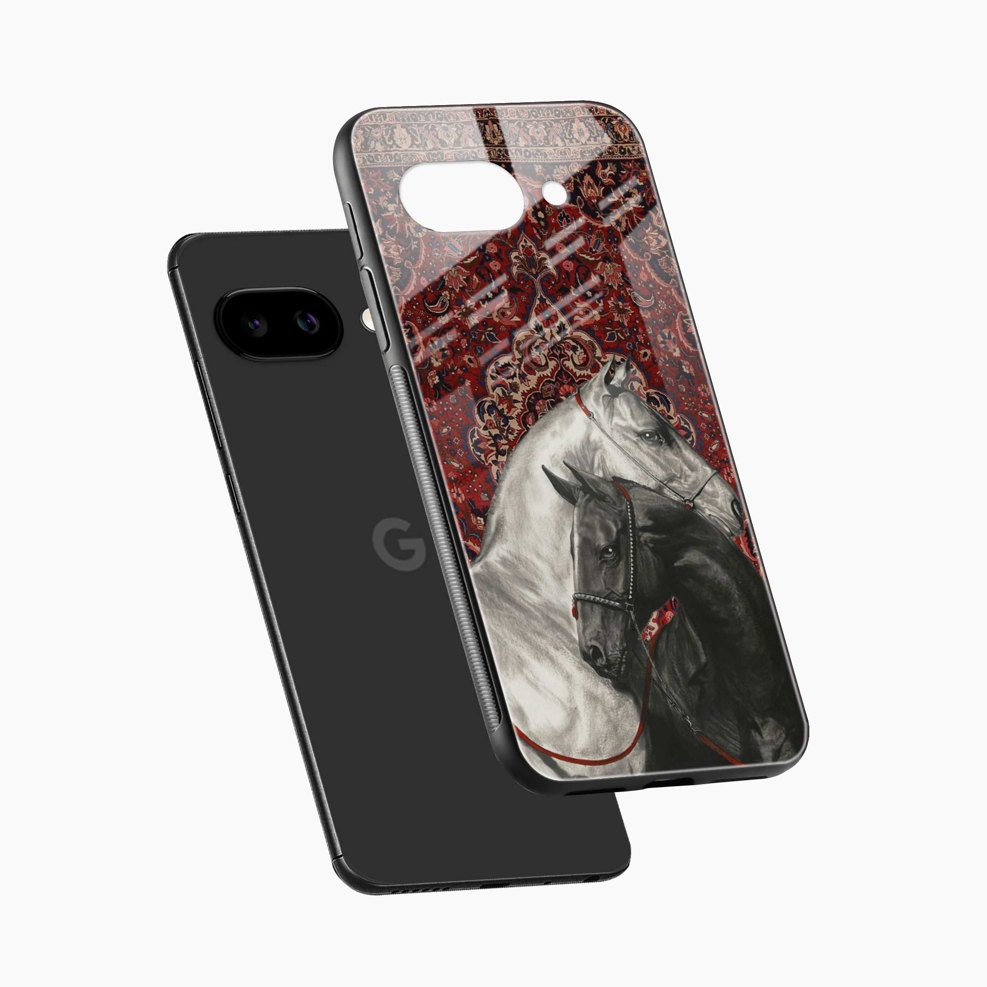 Black And White Horse Google Pixel 9a Back Cover