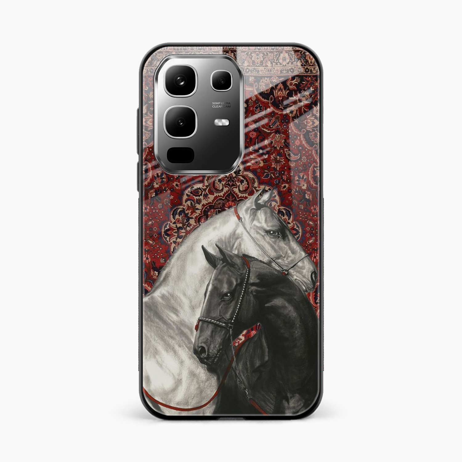 Black And White Horse Infinix Note 50x 5G Plus Back Cover