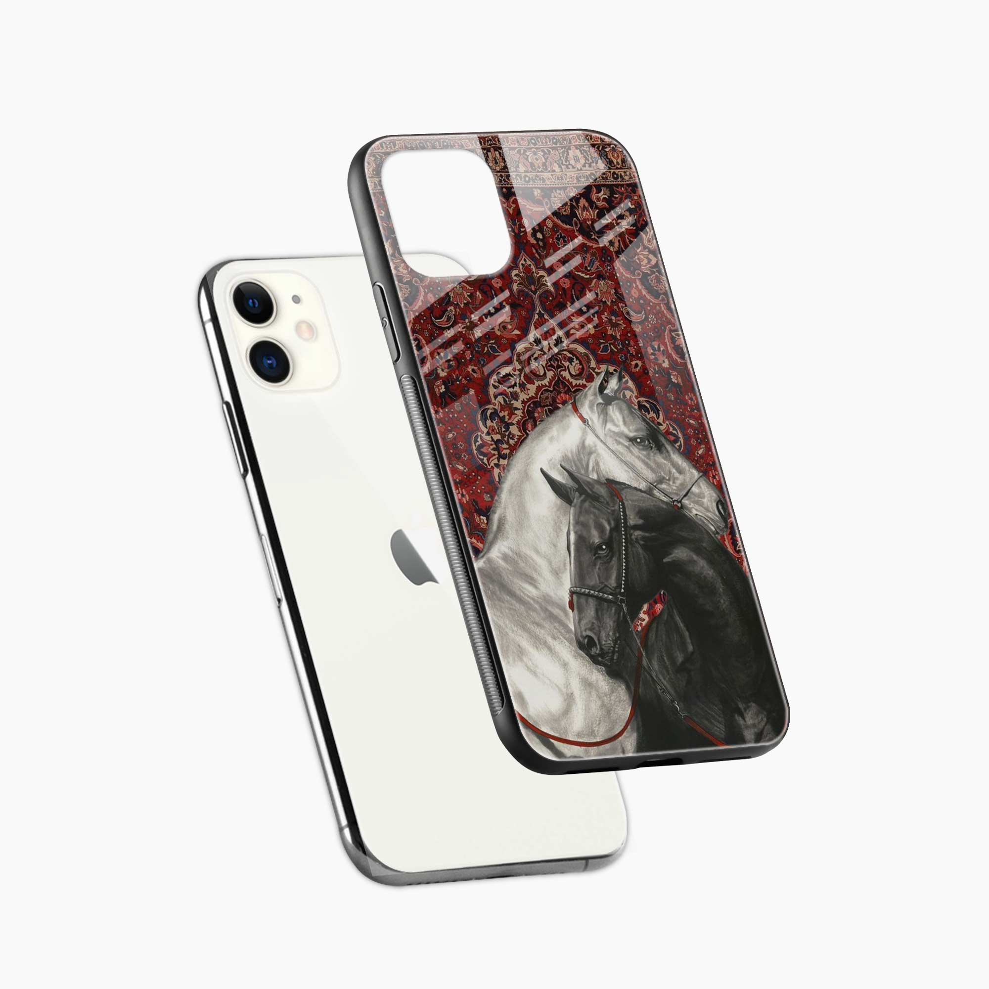 Black And White Horse iPhone 11 Back Cover