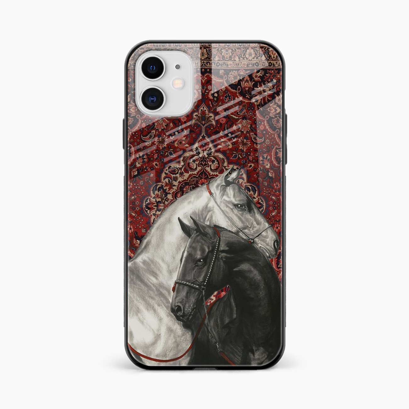 Black And White Horse iPhone 11 Back Cover