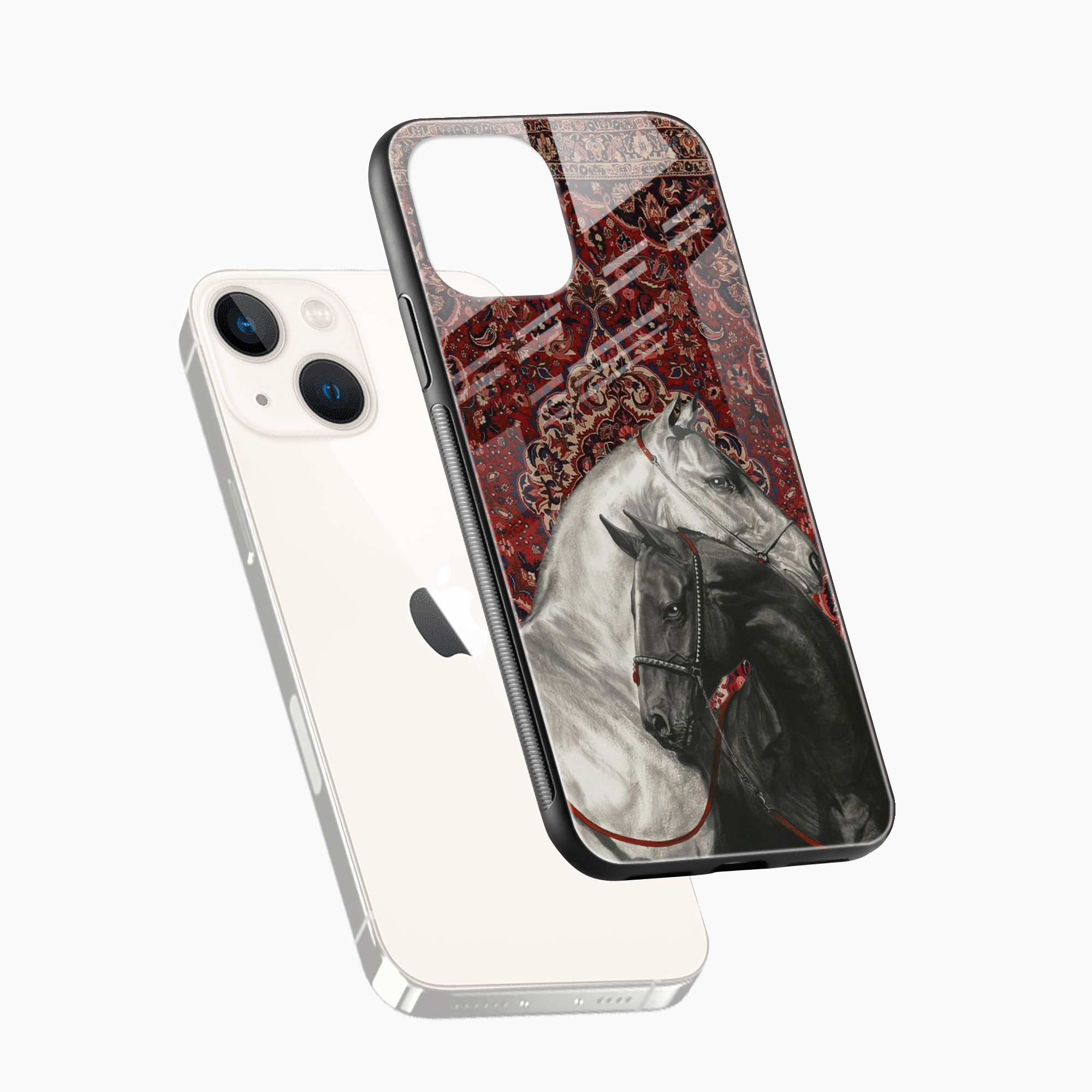 Black And White Horse iPhone 14 Plus Back Cover