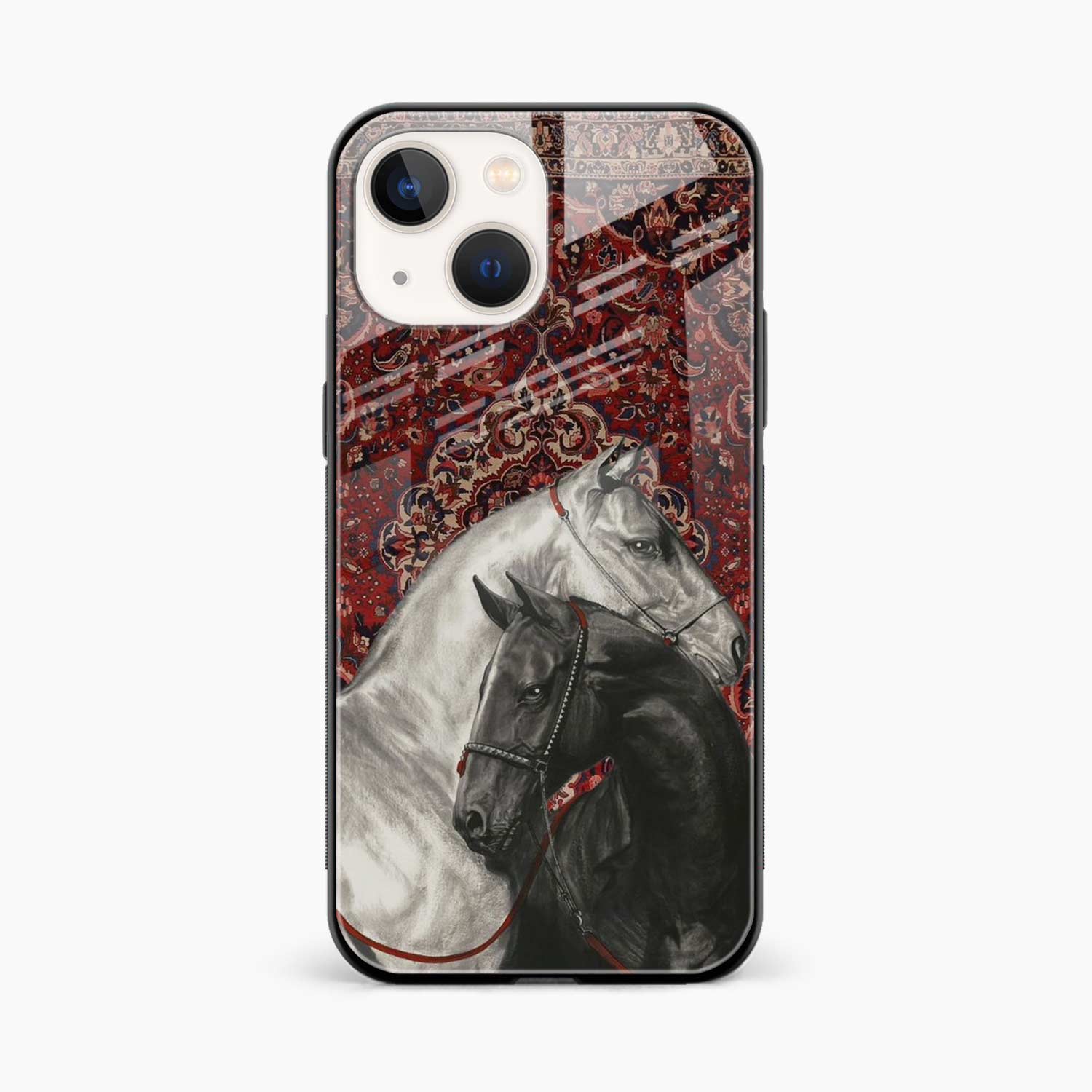 Black And White Horse iPhone 14 Back Cover