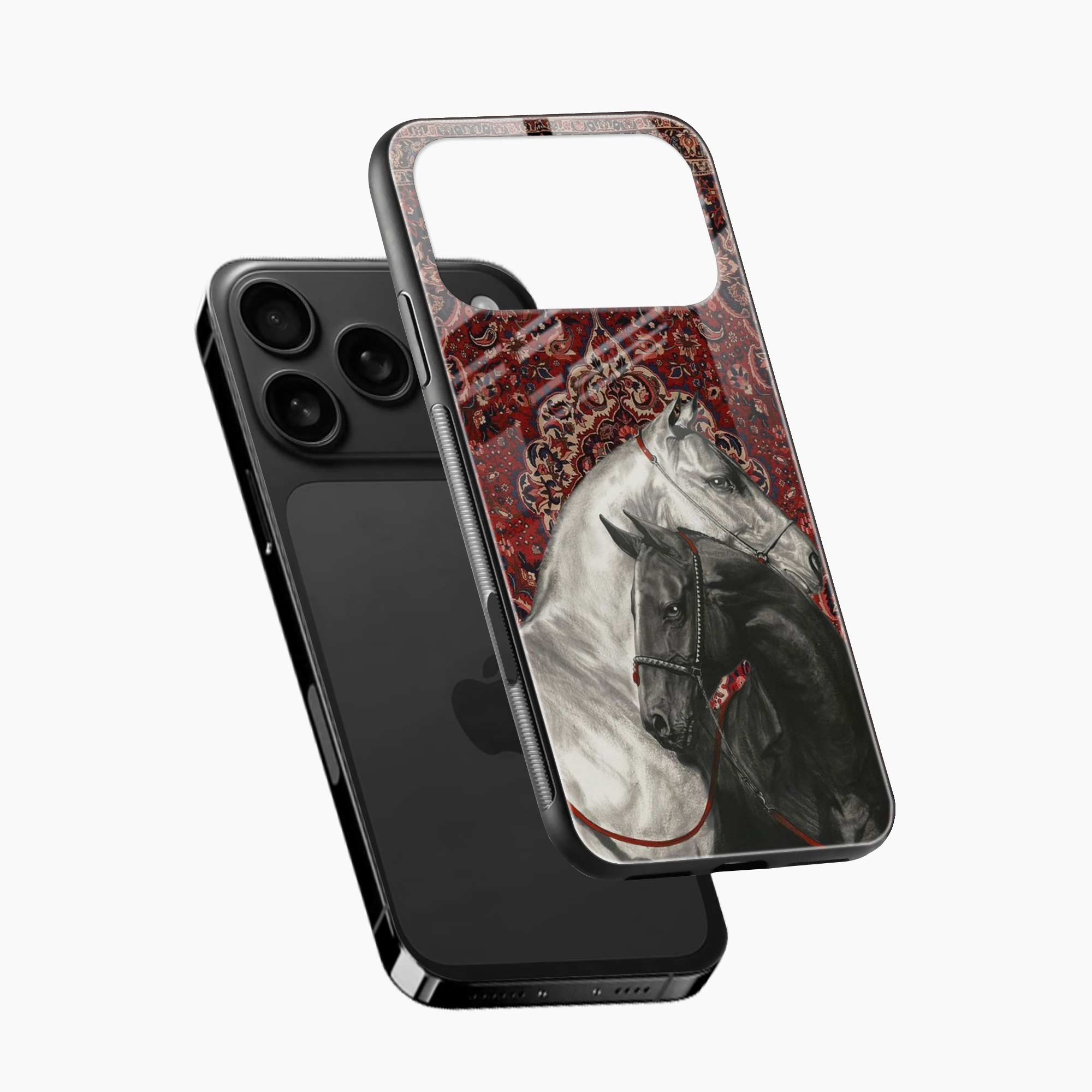 Black And White Horse iPhone 17 Pro Max Back Cover