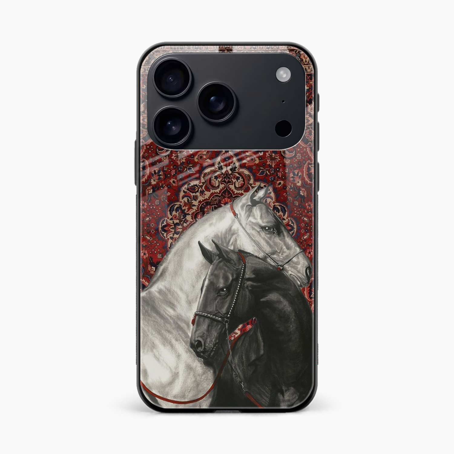 Black And White Horse iPhone 17 Pro Back Cover
