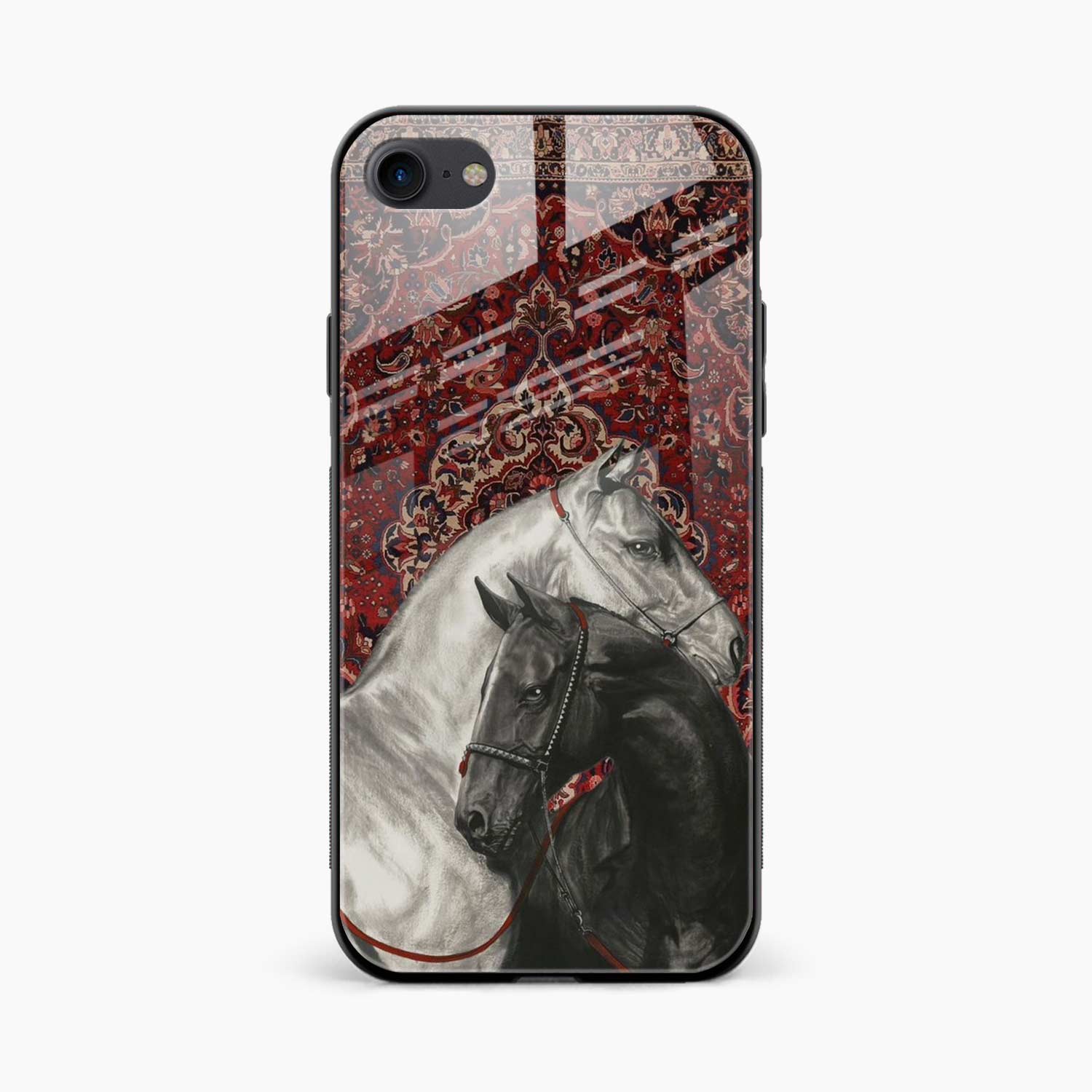 Black And White Horse iPhone SE Back Cover
