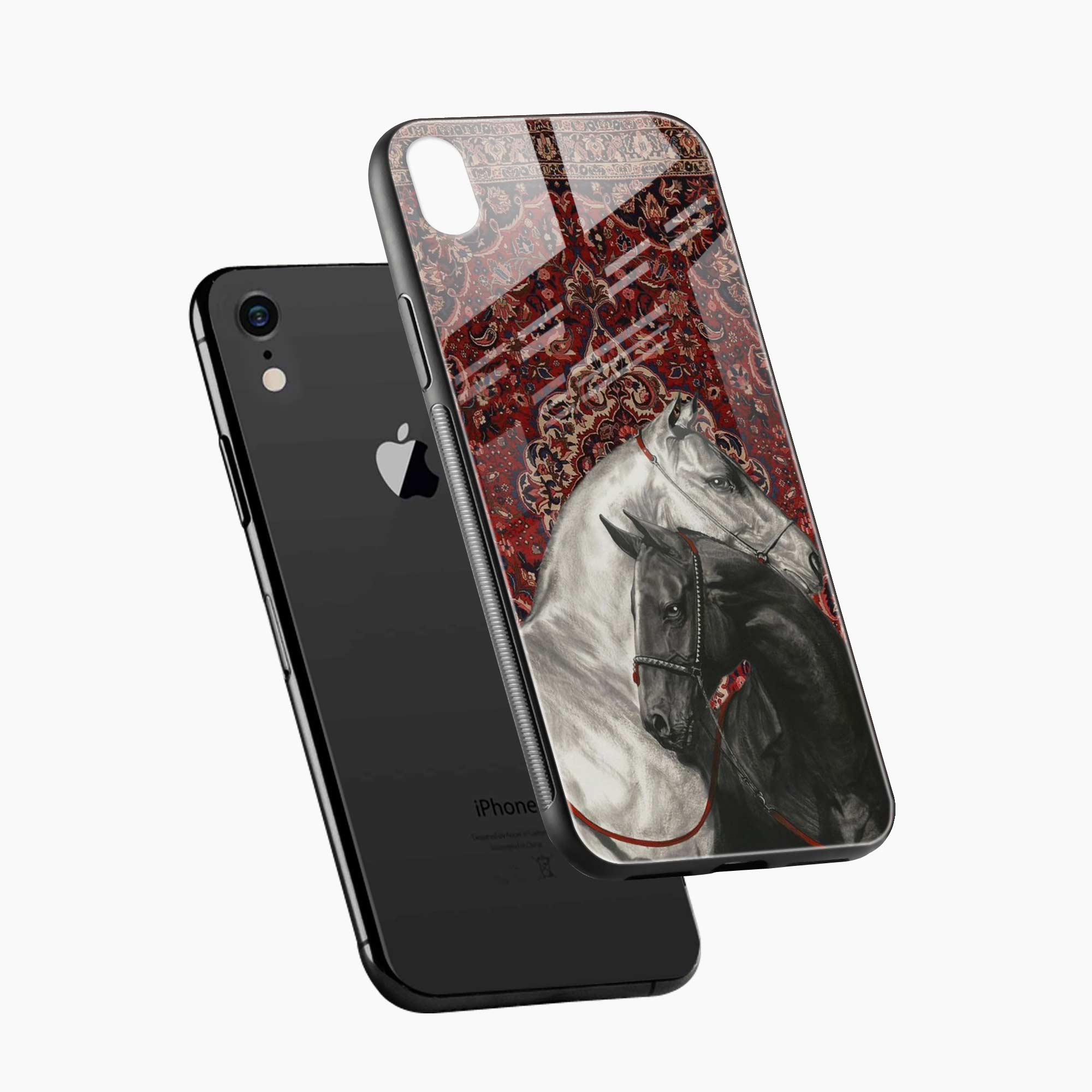 Black And White Horse iPhone XR Back Cover