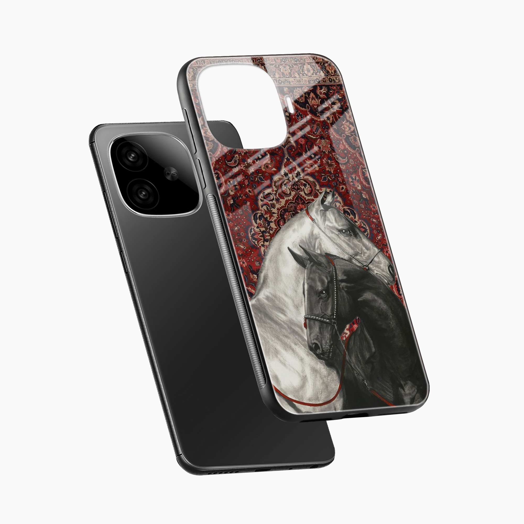 Black And White Horse Iqoo Neo 10R 5G Back Cover