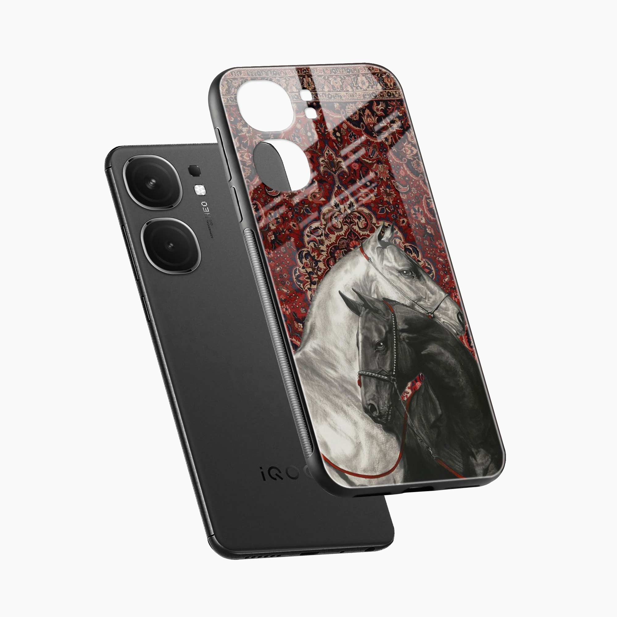 Black And White Horse Iqoo Neo 9 Pro 5G Back Cover