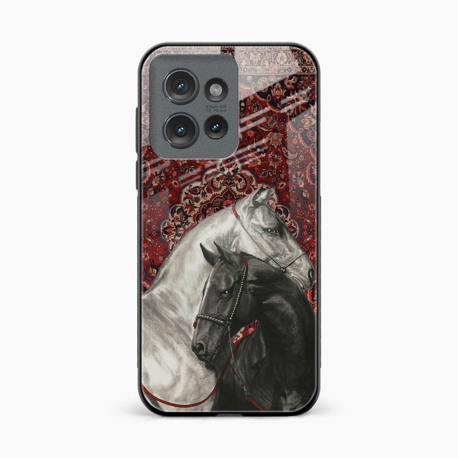 Black And White Horse Motorola Edge 50 Neo 5G Back Cover