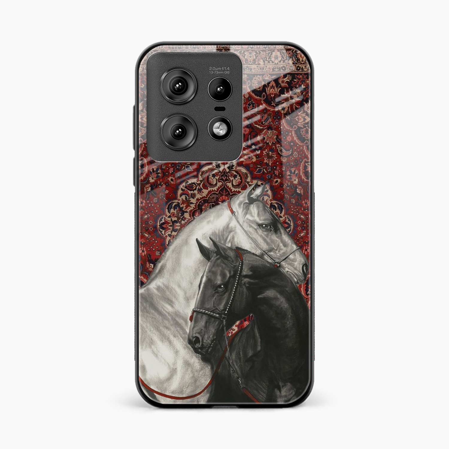 Black And White Horse Motorola Edge 50 Pro 5G Back Cover