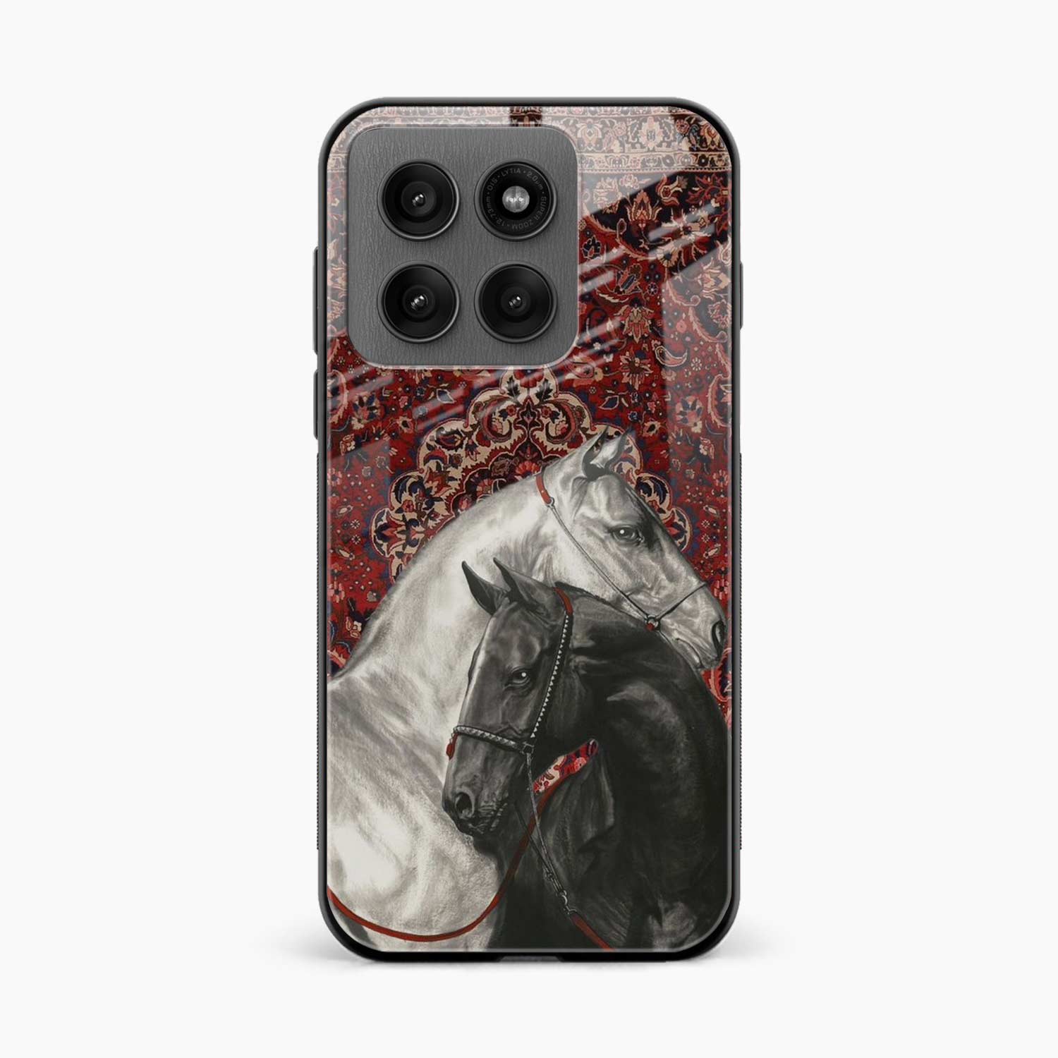 Black And White Horse Motorola Edge 60 Pro 5G Back Cover