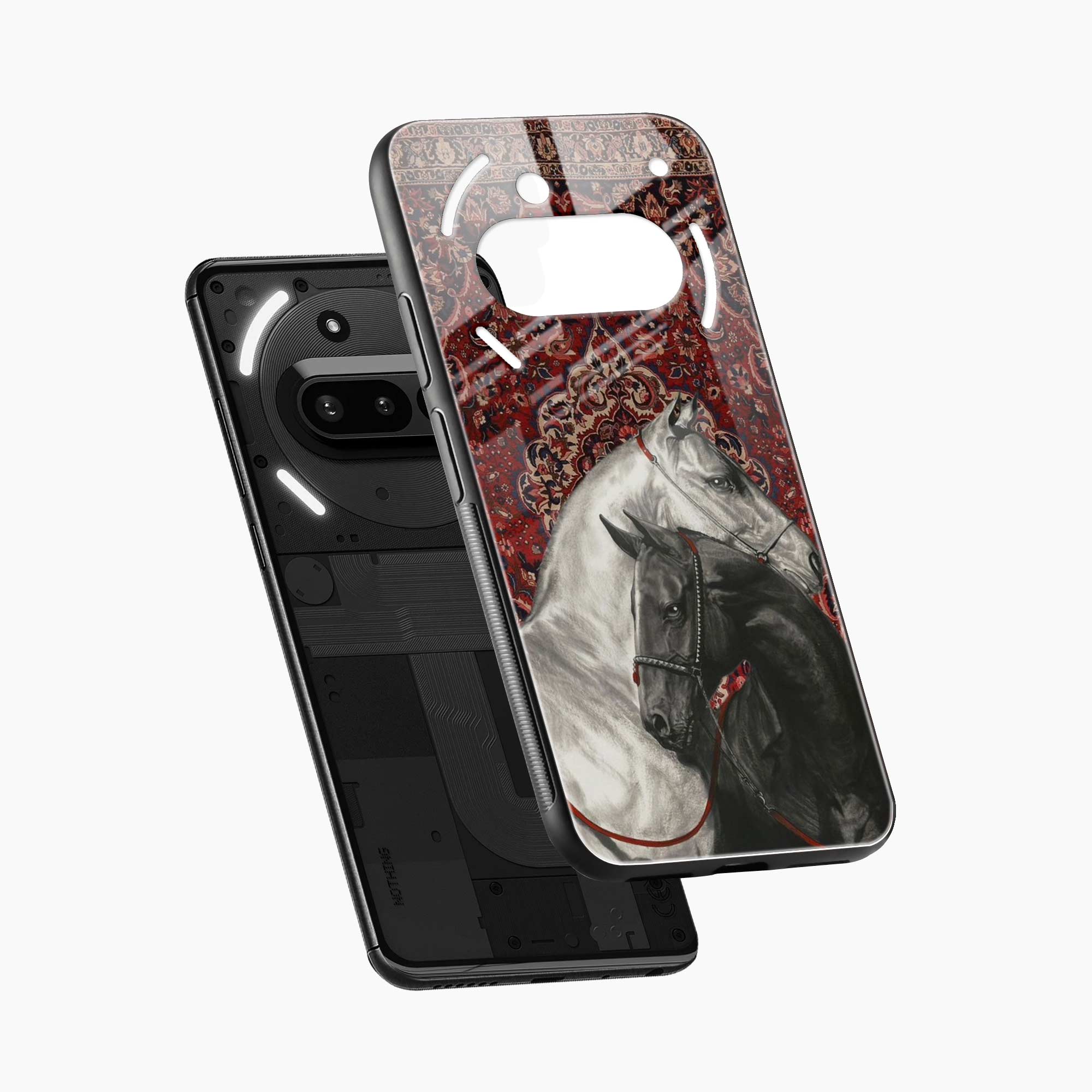 Black And White Horse Nothing Phone 3a 5G Back Cover
