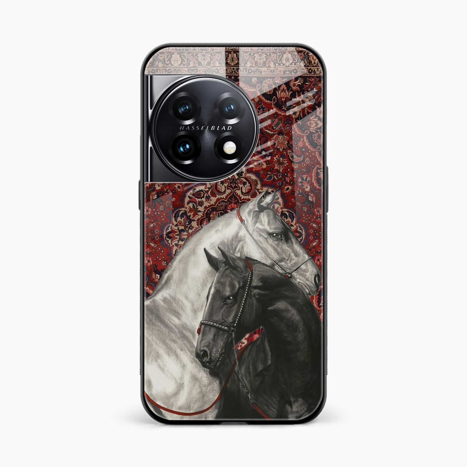 Black And White Horse OnePlus 11r Back Cover