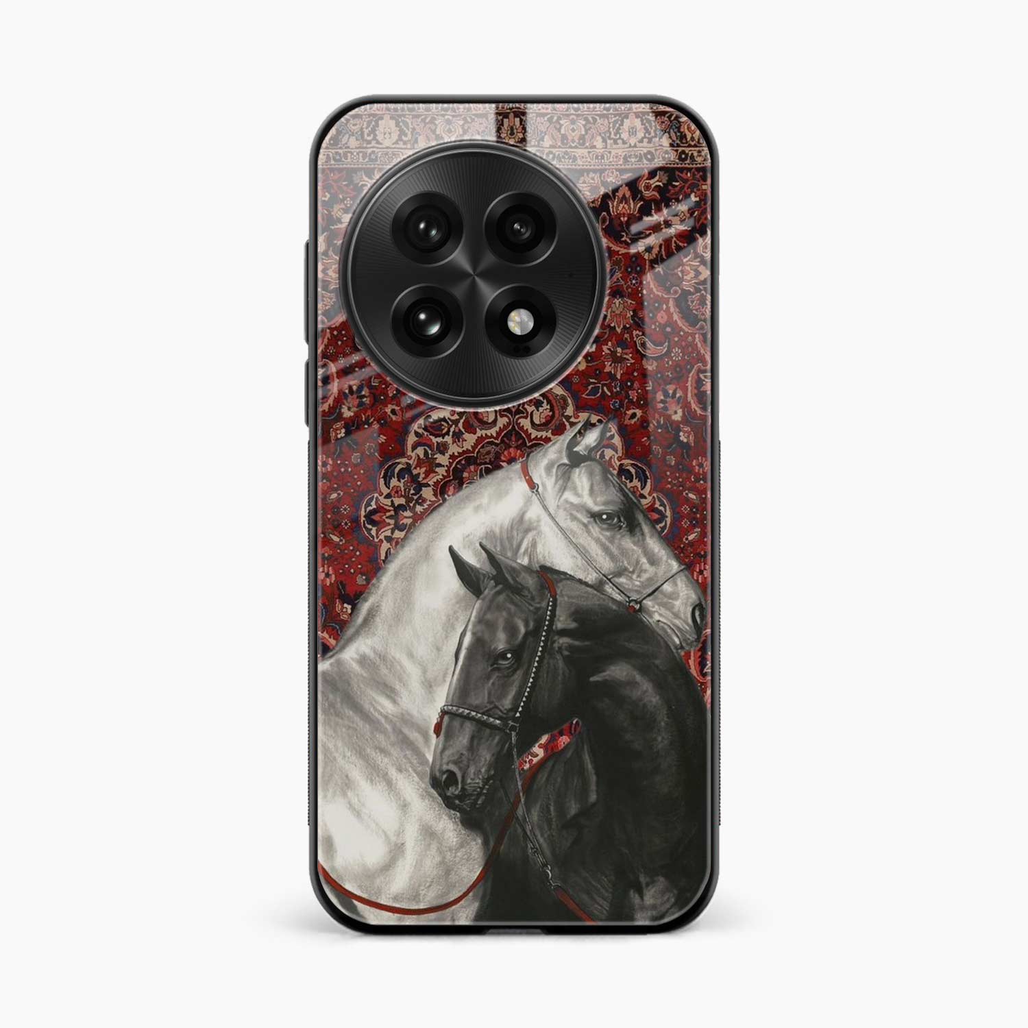 Black And White Horse OnePlus 13 Back Cover