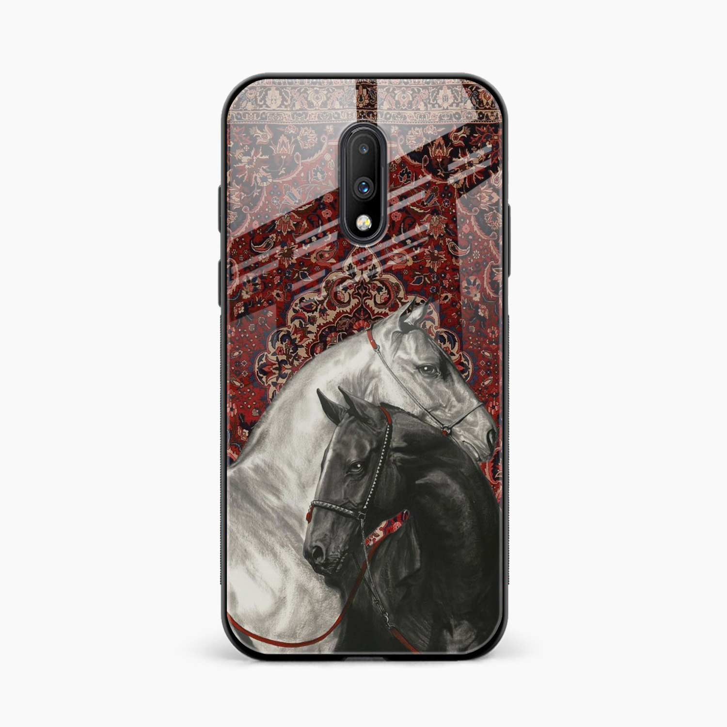 Black And White Horse OnePlus 7 Back Cover