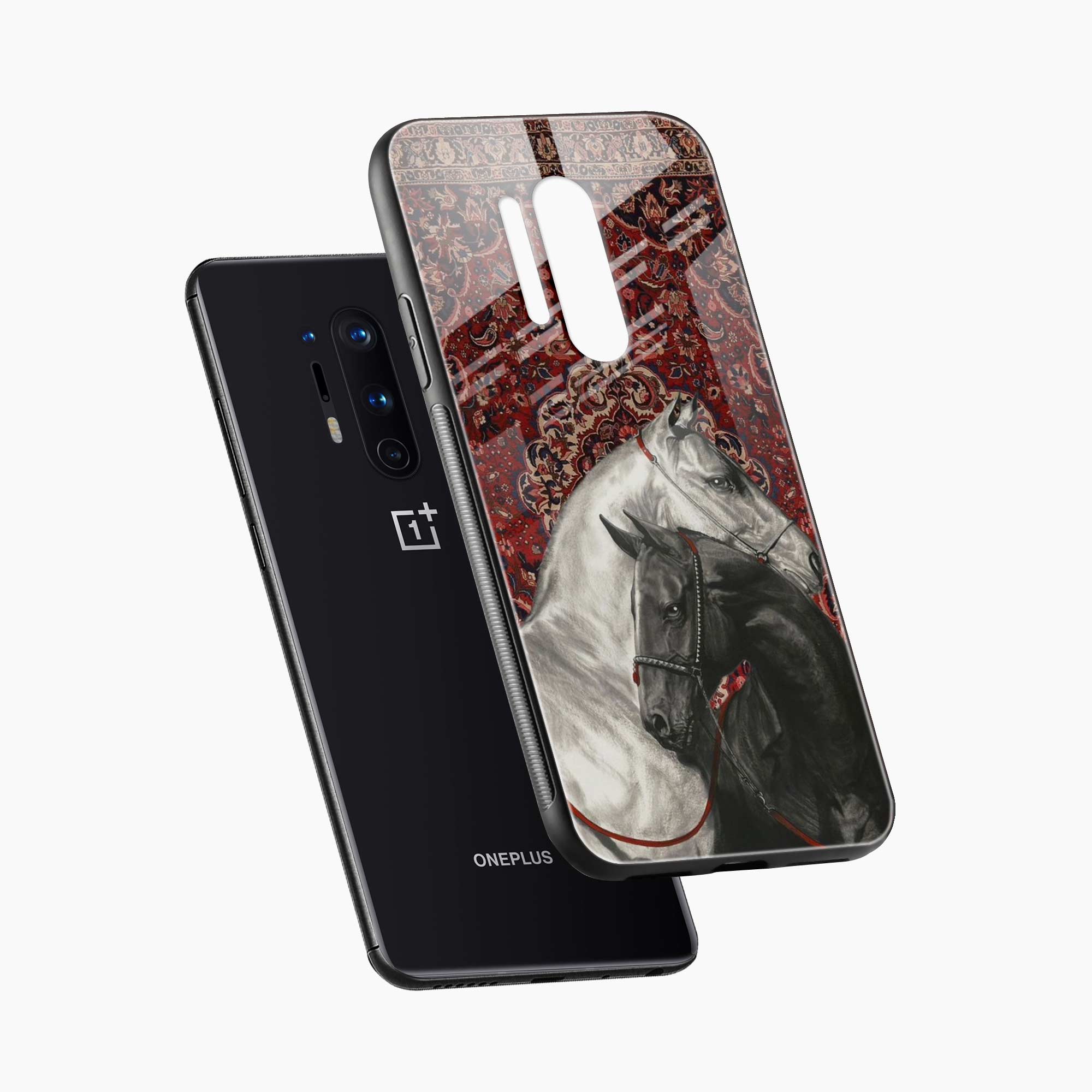 Black And White Horse OnePlus 8 Pro Back Cover