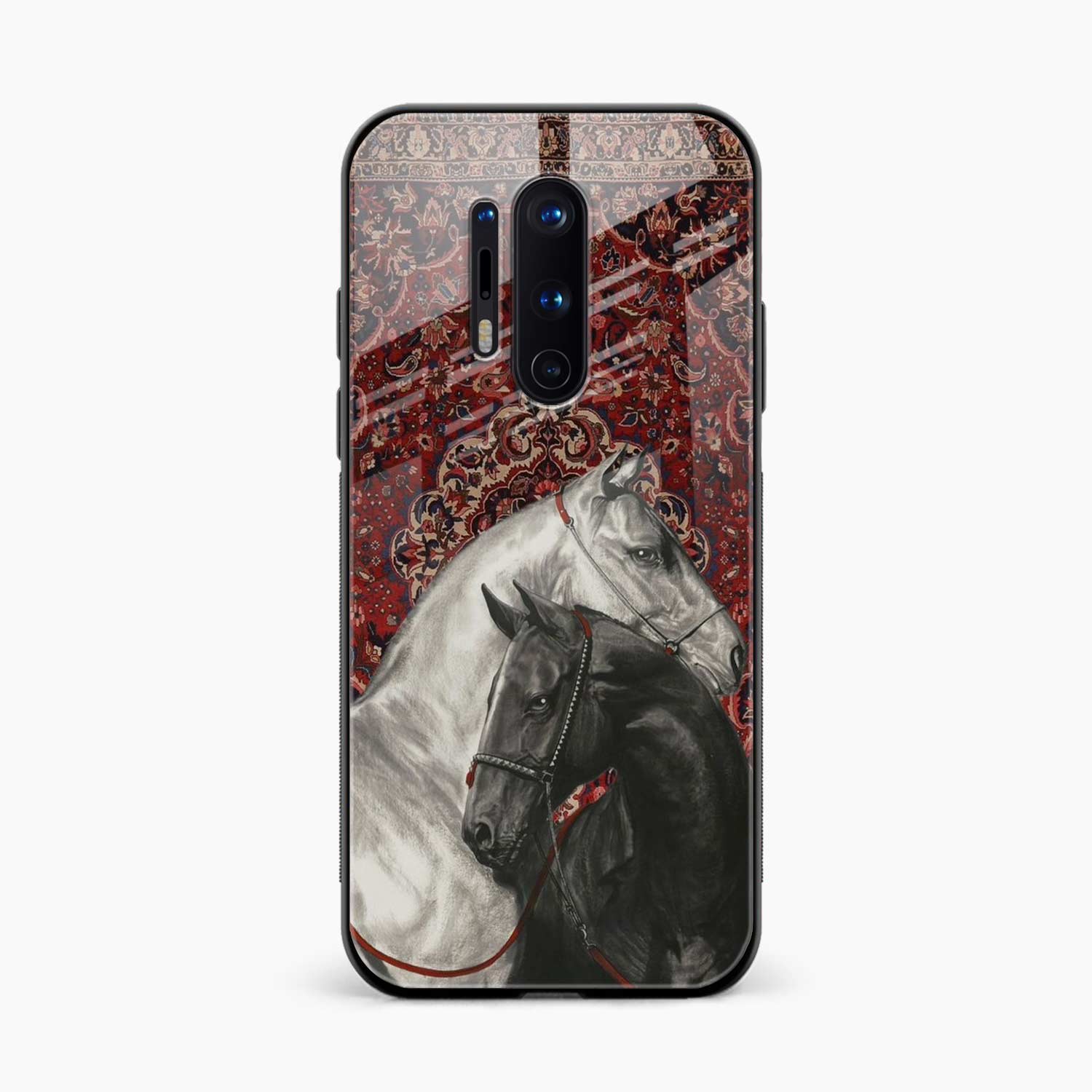 Black And White Horse OnePlus 8 Pro Back Cover