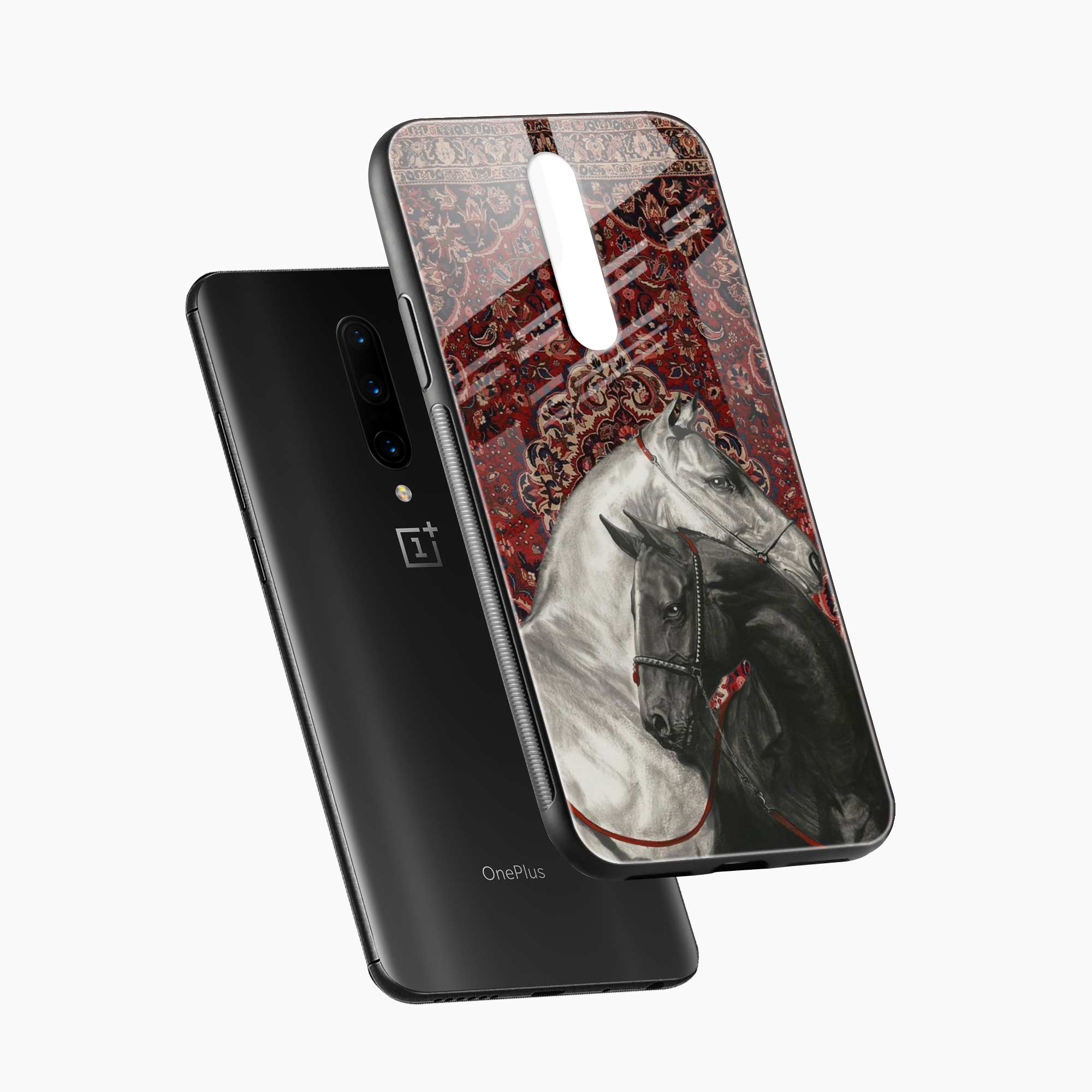 Black And White Horse OnePlus 8 Back Cover