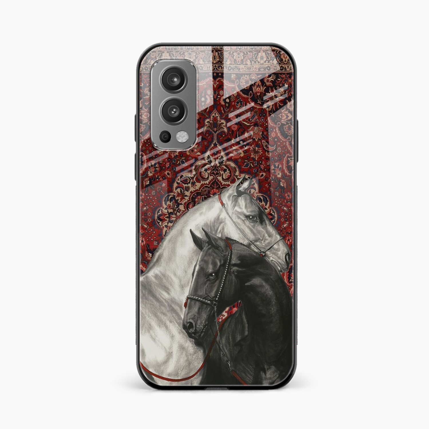 Black And White Horse OnePlus Nord 2 Back Cover