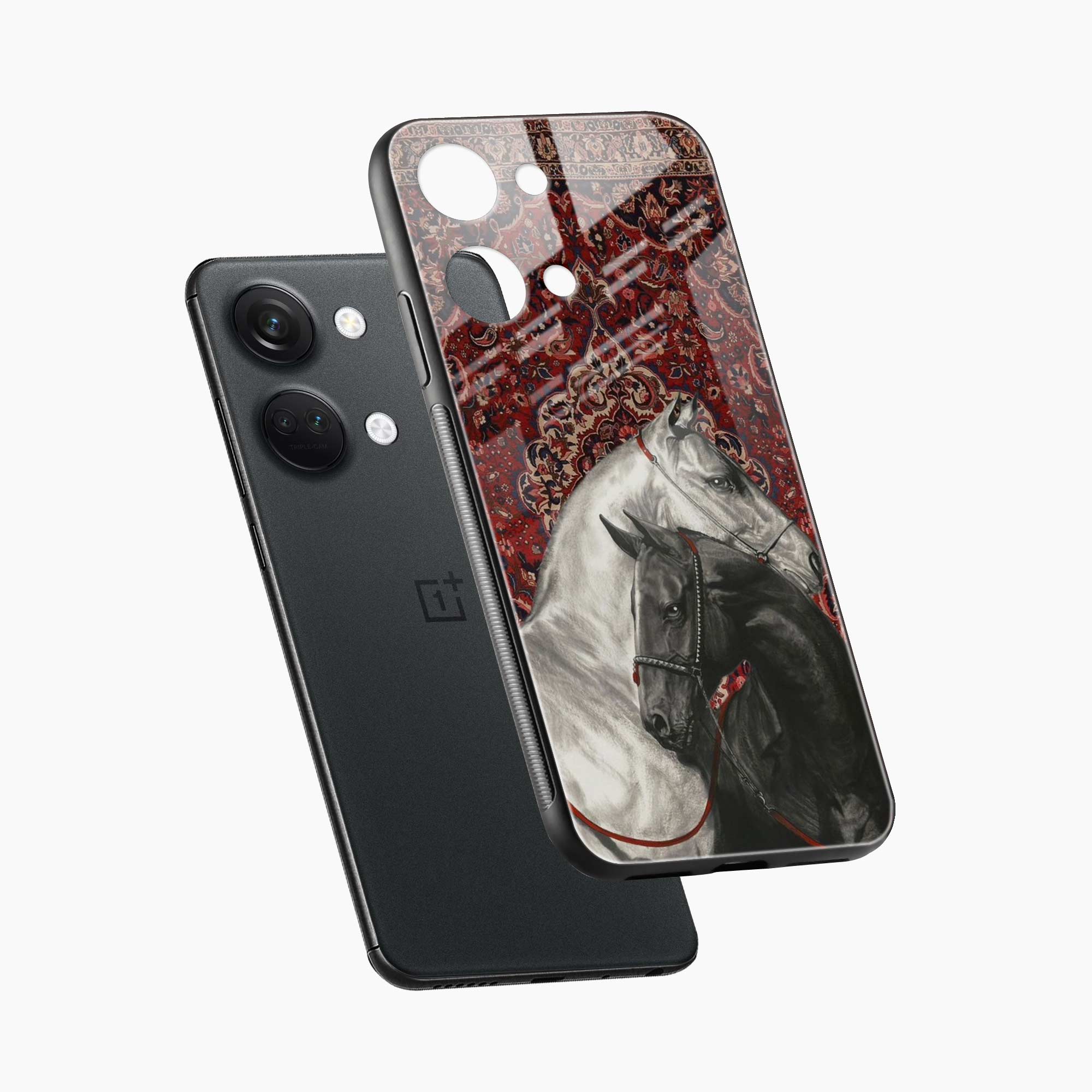 Black And White Horse OnePlus Nord 3 Back Cover
