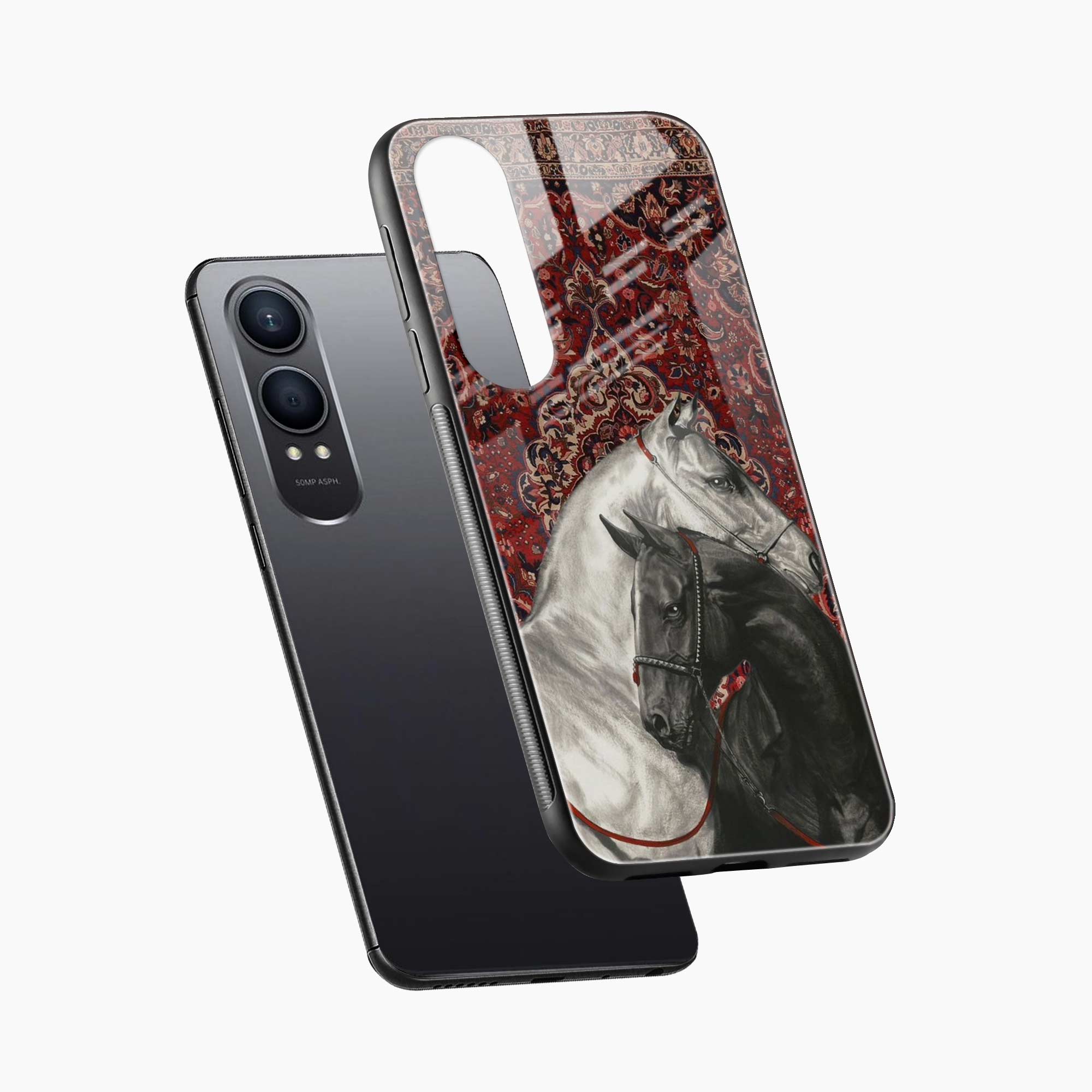 Black And White Horse OnePlus Nord CE 4 Lite Back Cover