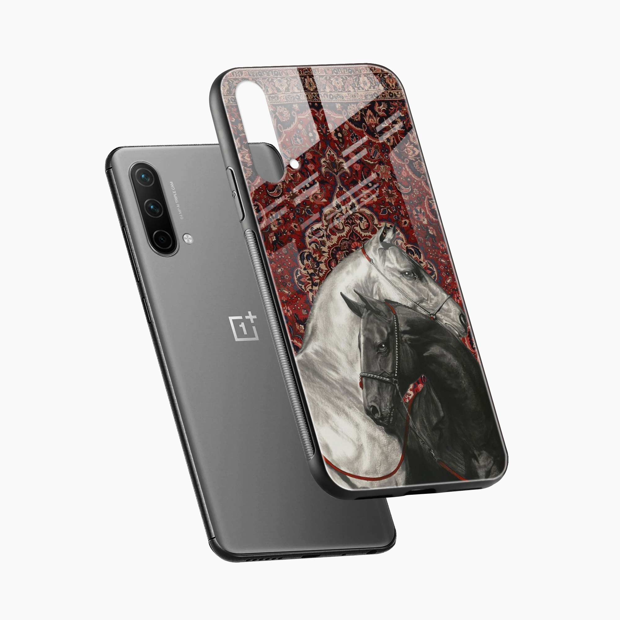 Black And White Horse OnePlus Nord CE 5G Back Cover