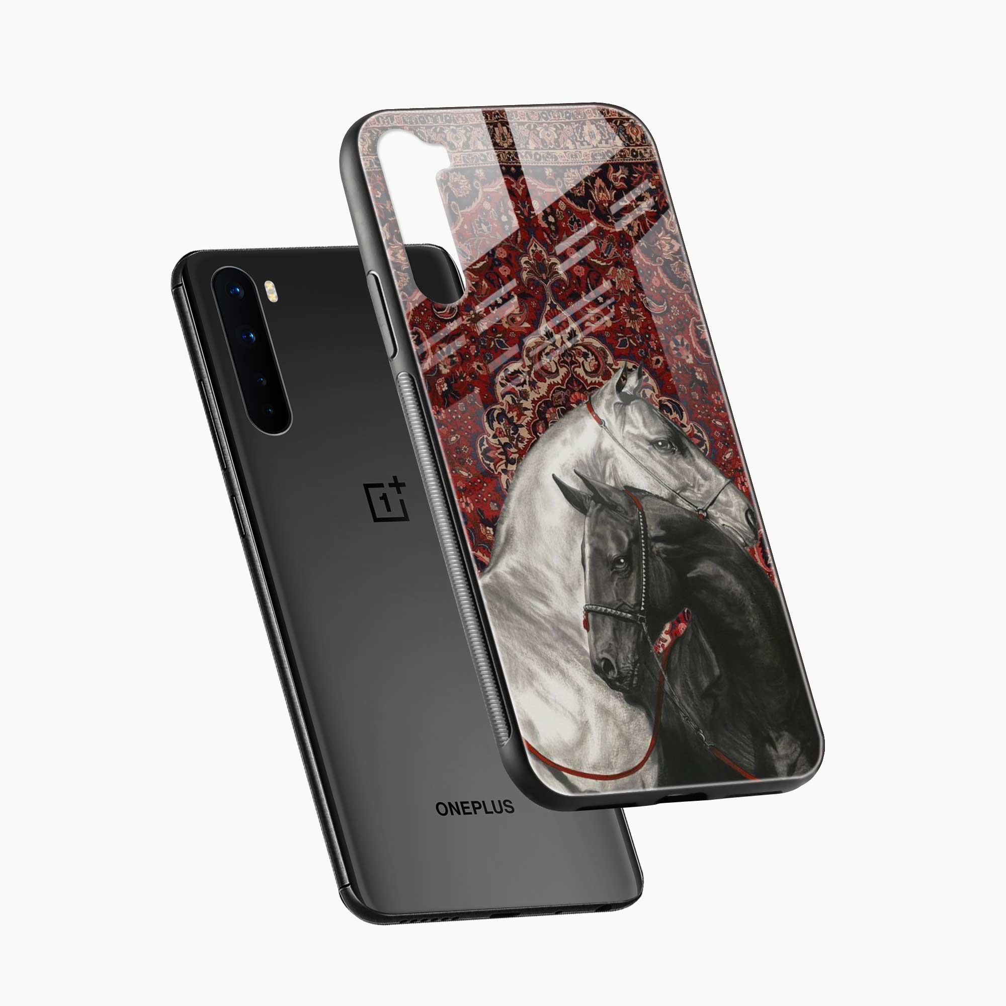Black And White Horse OnePlus Nord Back Cover