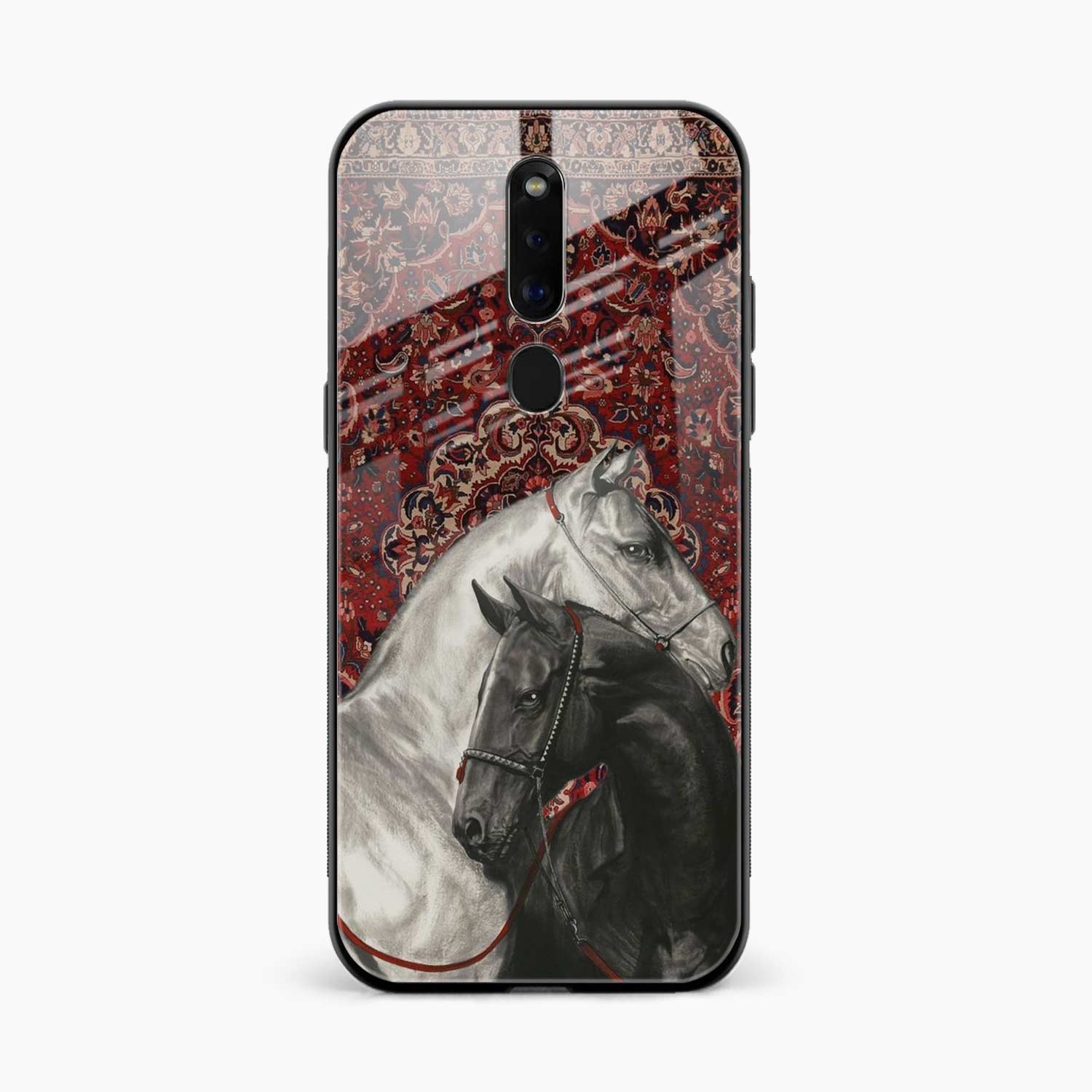 Black And White Horse Oppo F11 Pro Back Cover