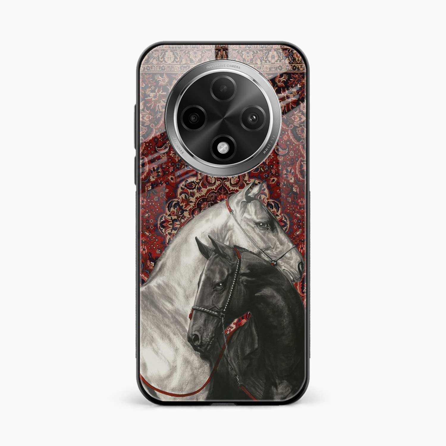 Black And White Horse Oppo F27 5G Back Cover