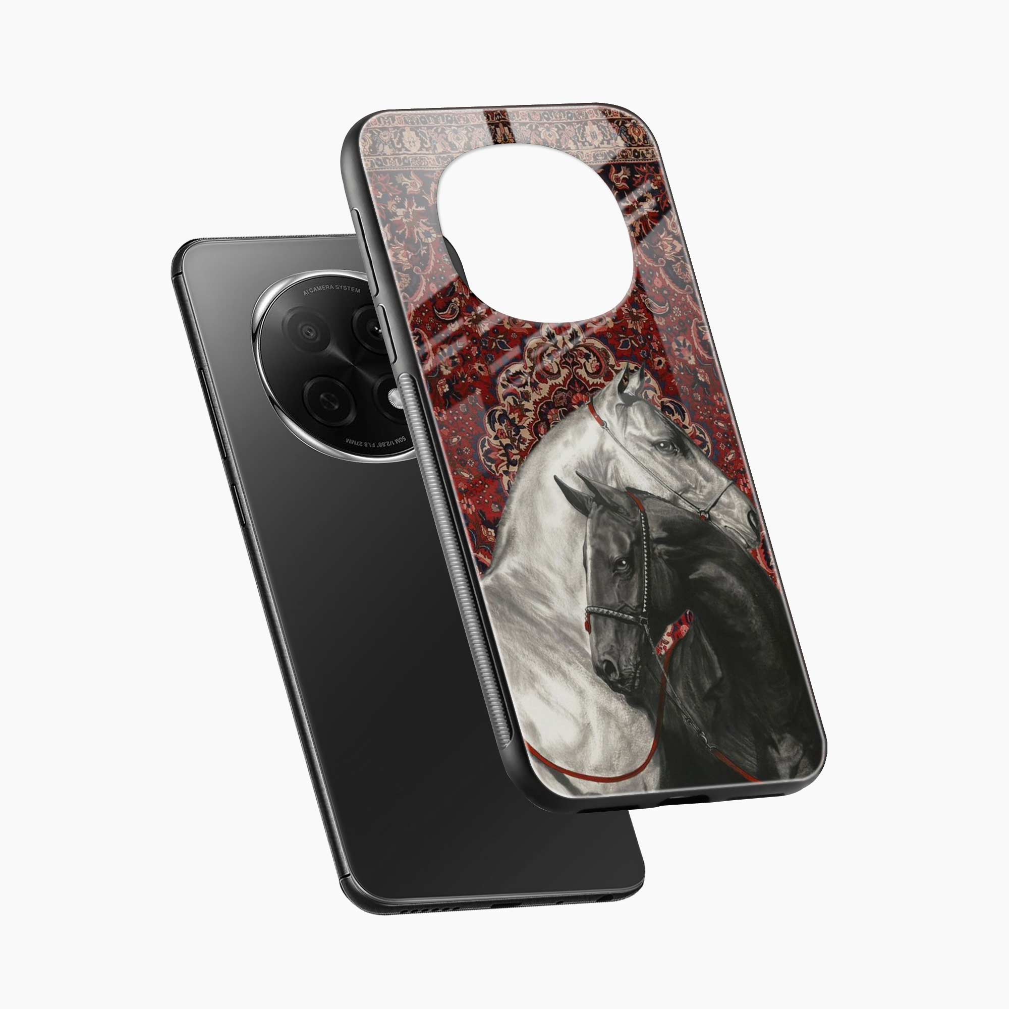 Black And White Horse Oppo F29 Pro 5G Back Cover