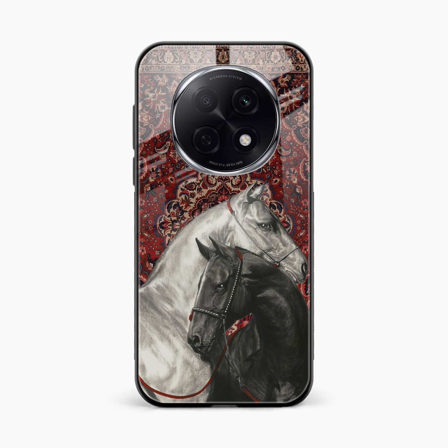 Black And White Horse Oppo F29 Pro 5G Back Cover