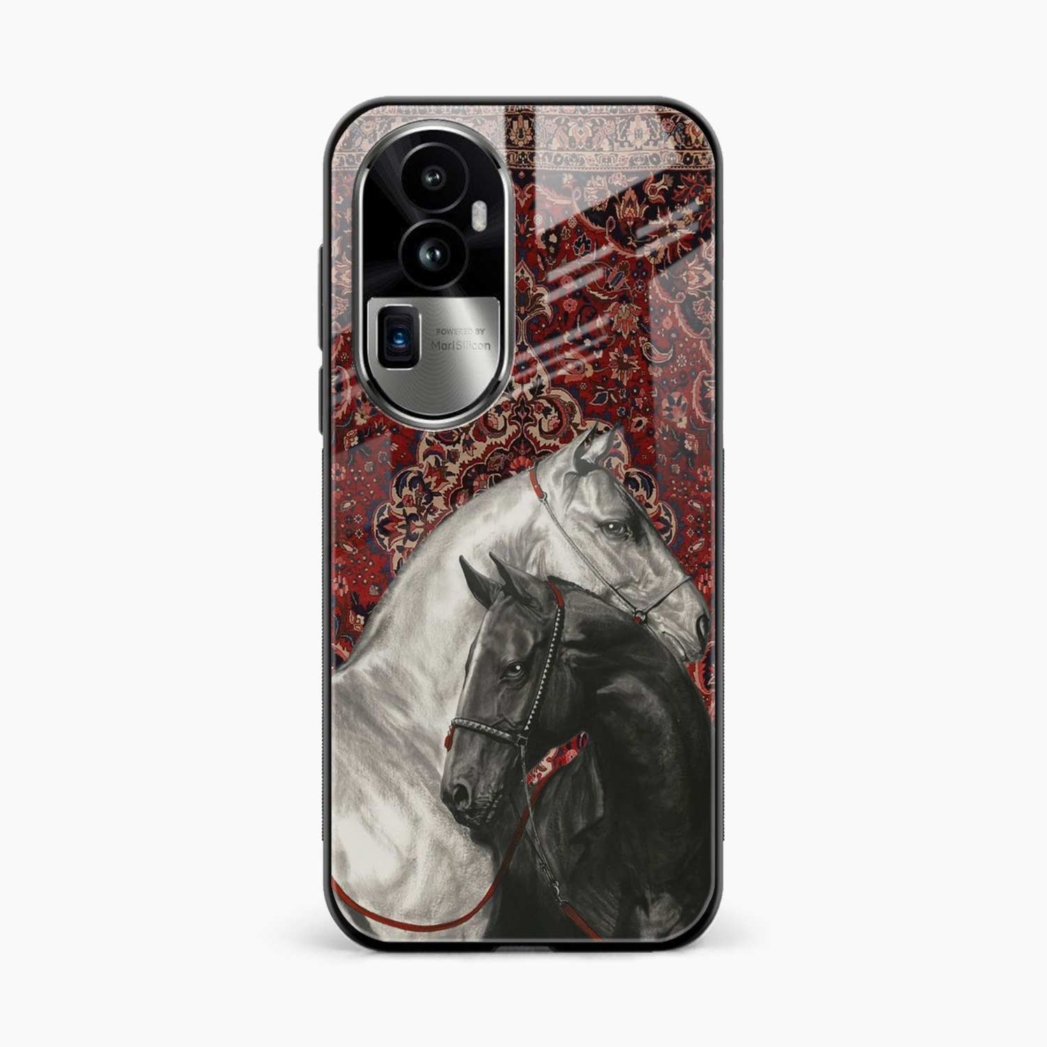 Black And White Horse Oppo Reno 10 Pro Plus 5G Back Cover