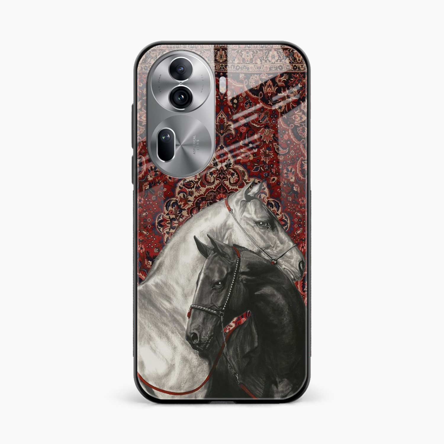 Black And White Horse Oppo Reno 11 Pro Back Cover