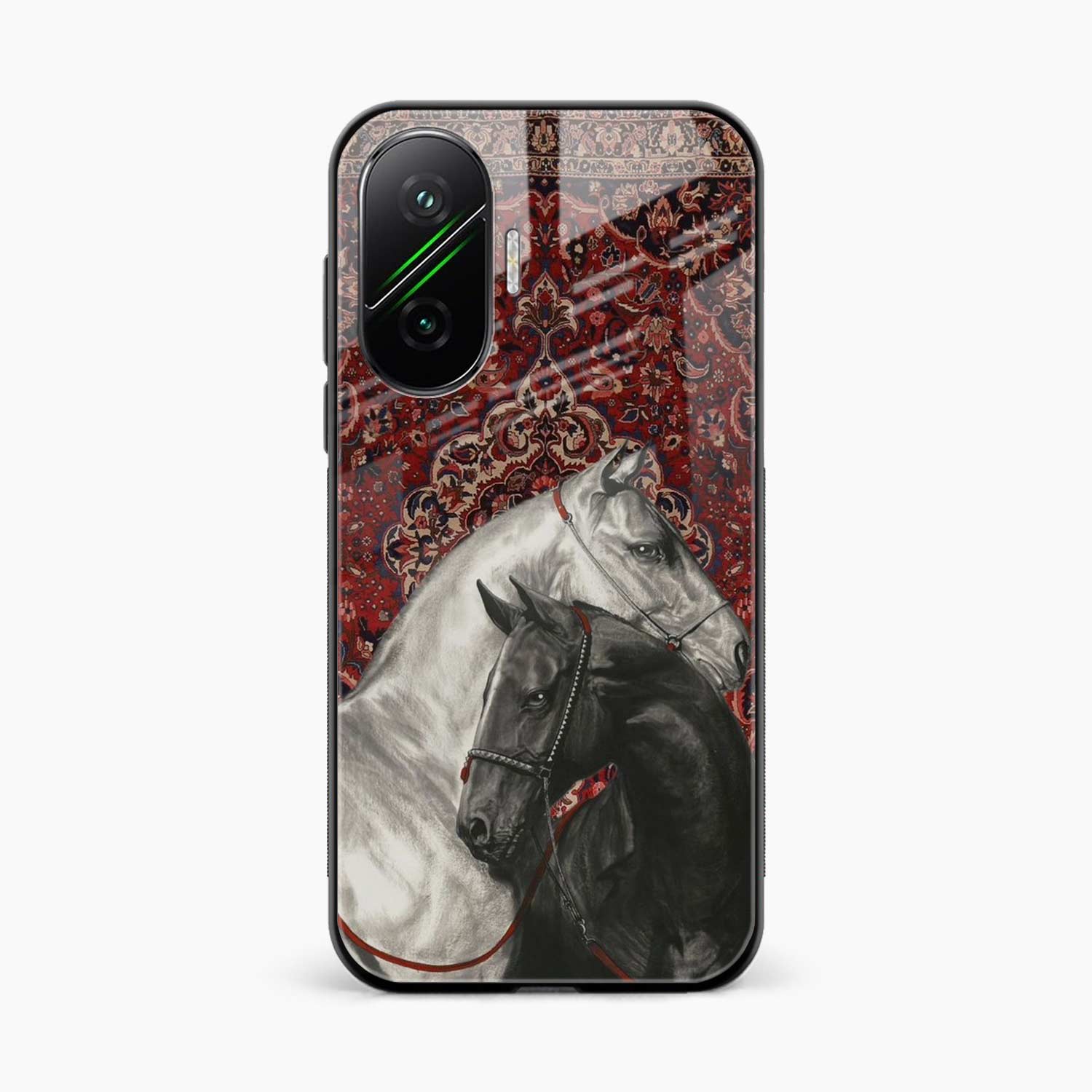 Black And White Horse Poco F7 5G Back Cover