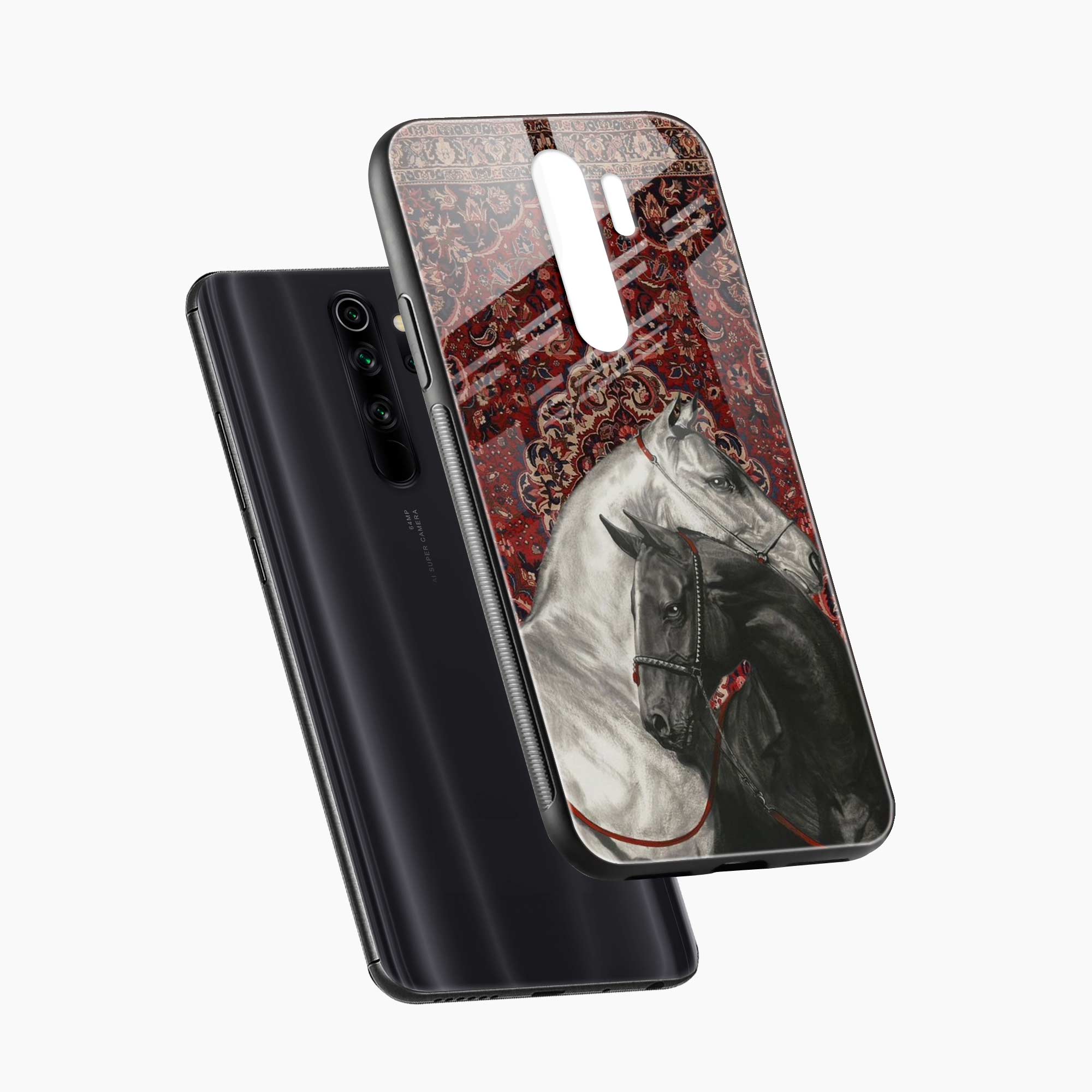 Black And White Horse Poco M2 Back Cover