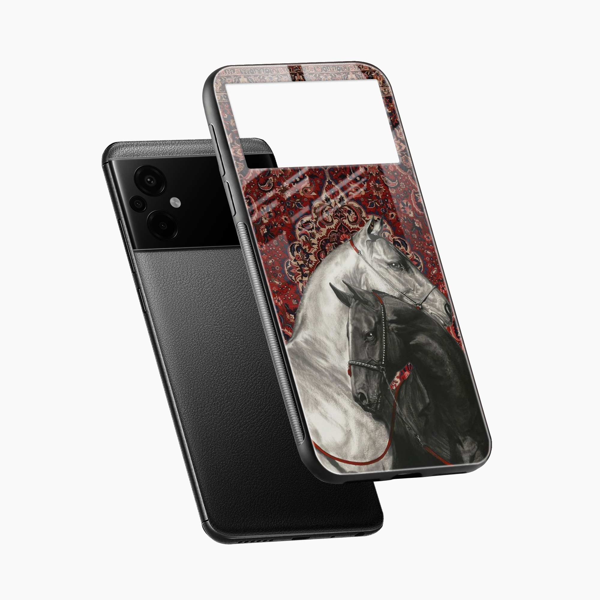 Black And White Horse Poco M5 Back Cover