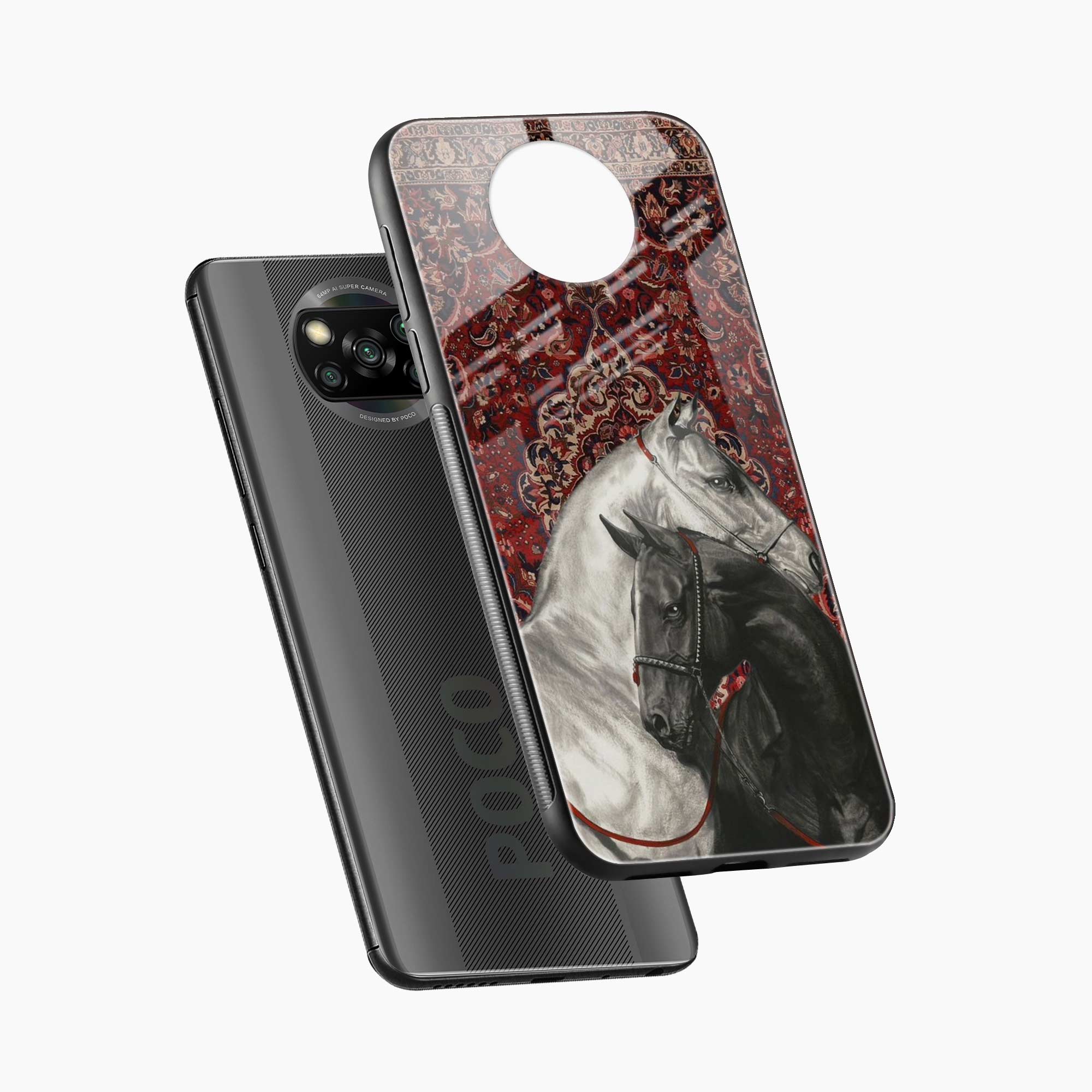 Black And White Horse Poco X3 Pro Back Cover