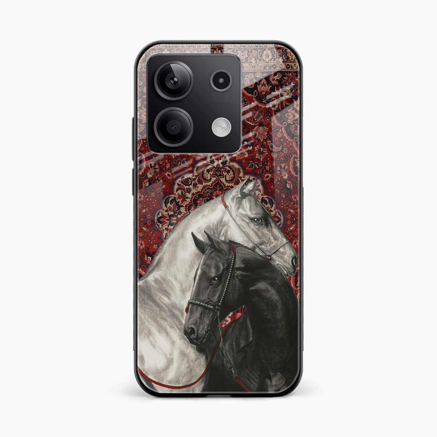 Black And White Horse Poco X6 5G Back Cover