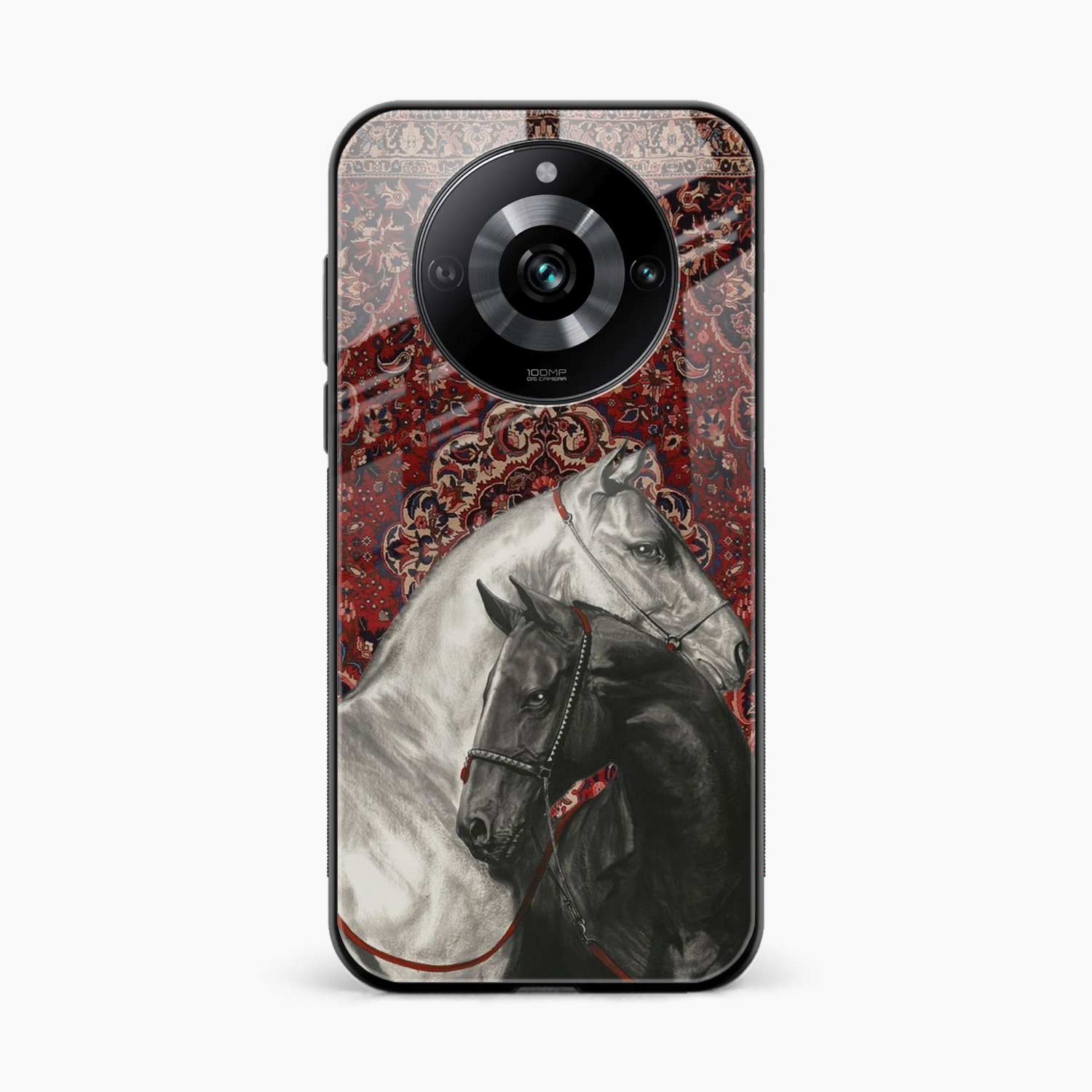 Black And White Horse Realme 11 Pro Plus Back Cover