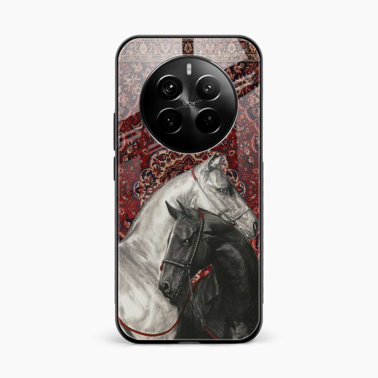 Black And White Horse Realme 12 Pro 5G Back Cover