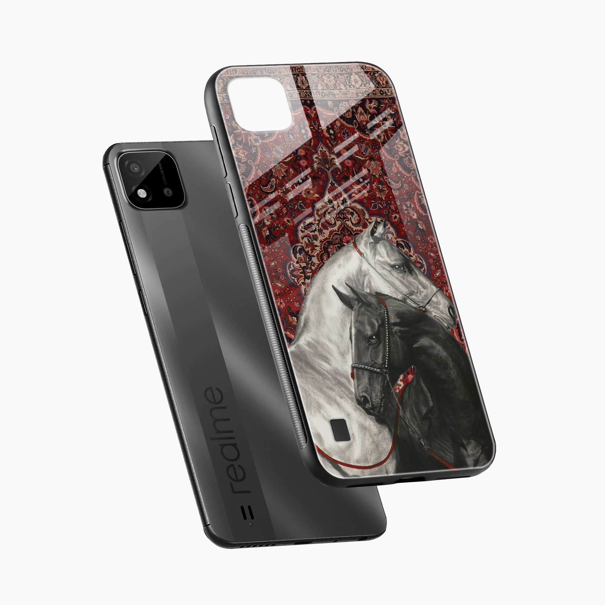 Black And White Horse Realme C11 Back Cover