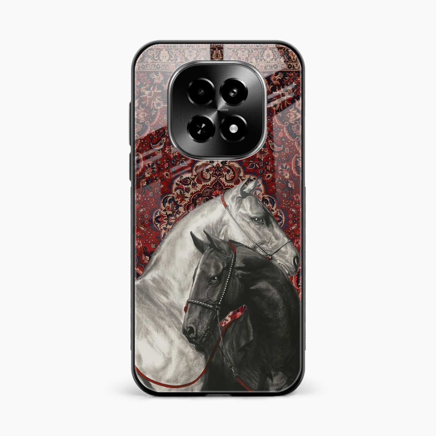 Black And White Horse Realme C63 5G Back Cover