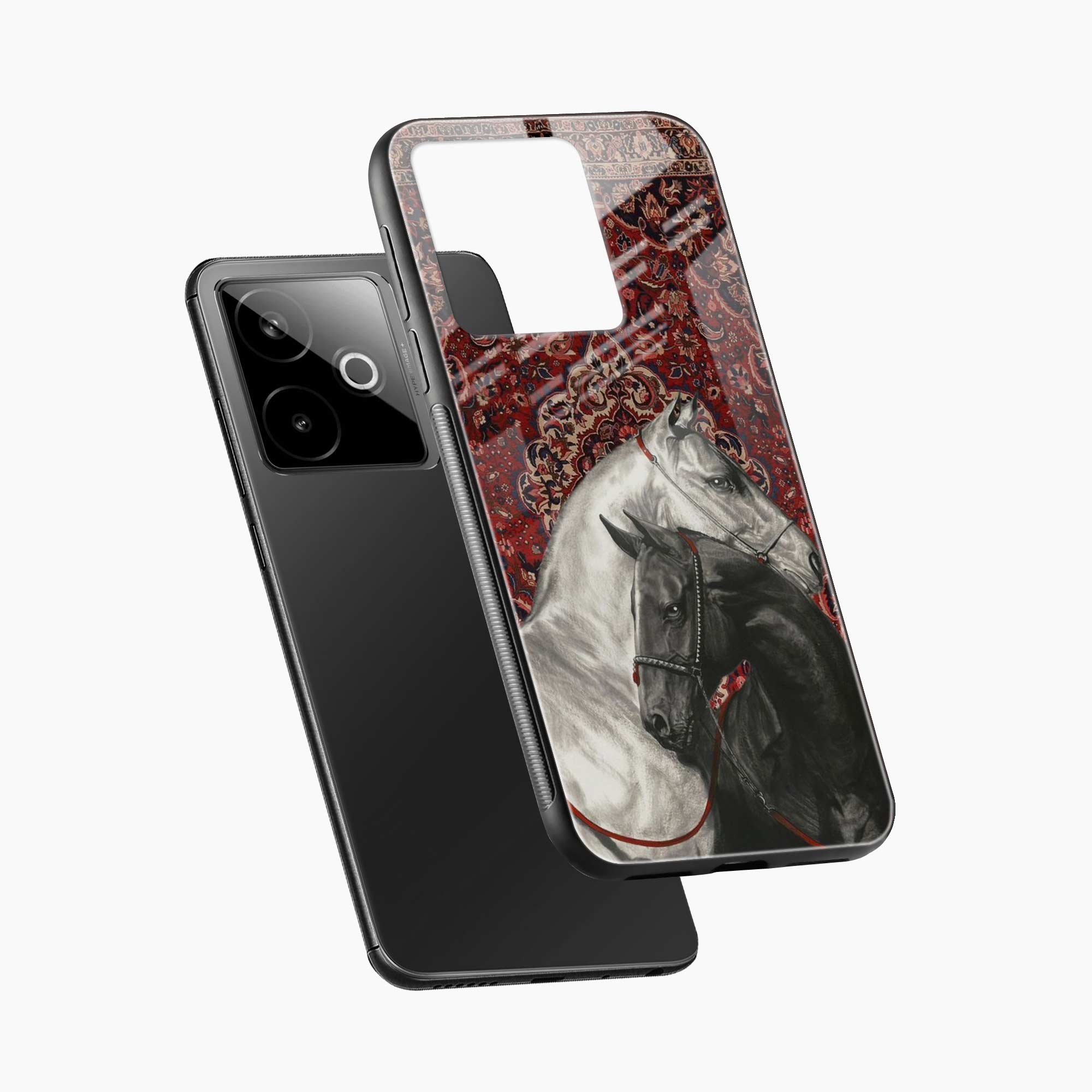 Black And White Horse Realme Gt 7T Back Cover