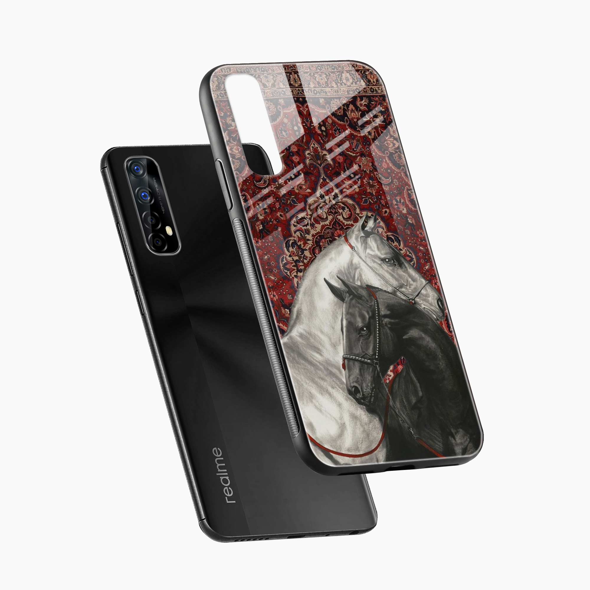 Black And White Horse Realme Narzo 20 Pro Back Cover