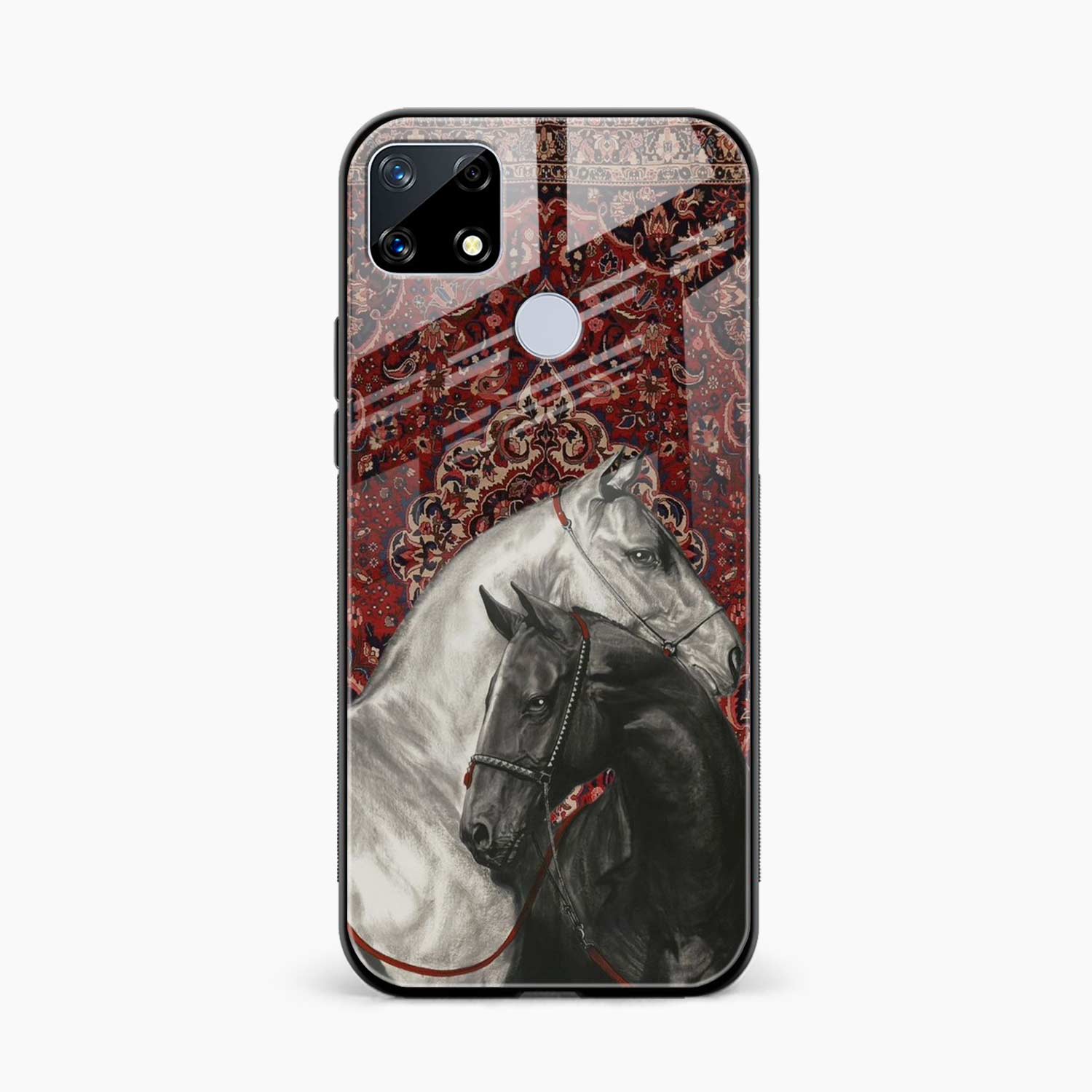 Black And White Horse Realme Narzo 30A Back Cover