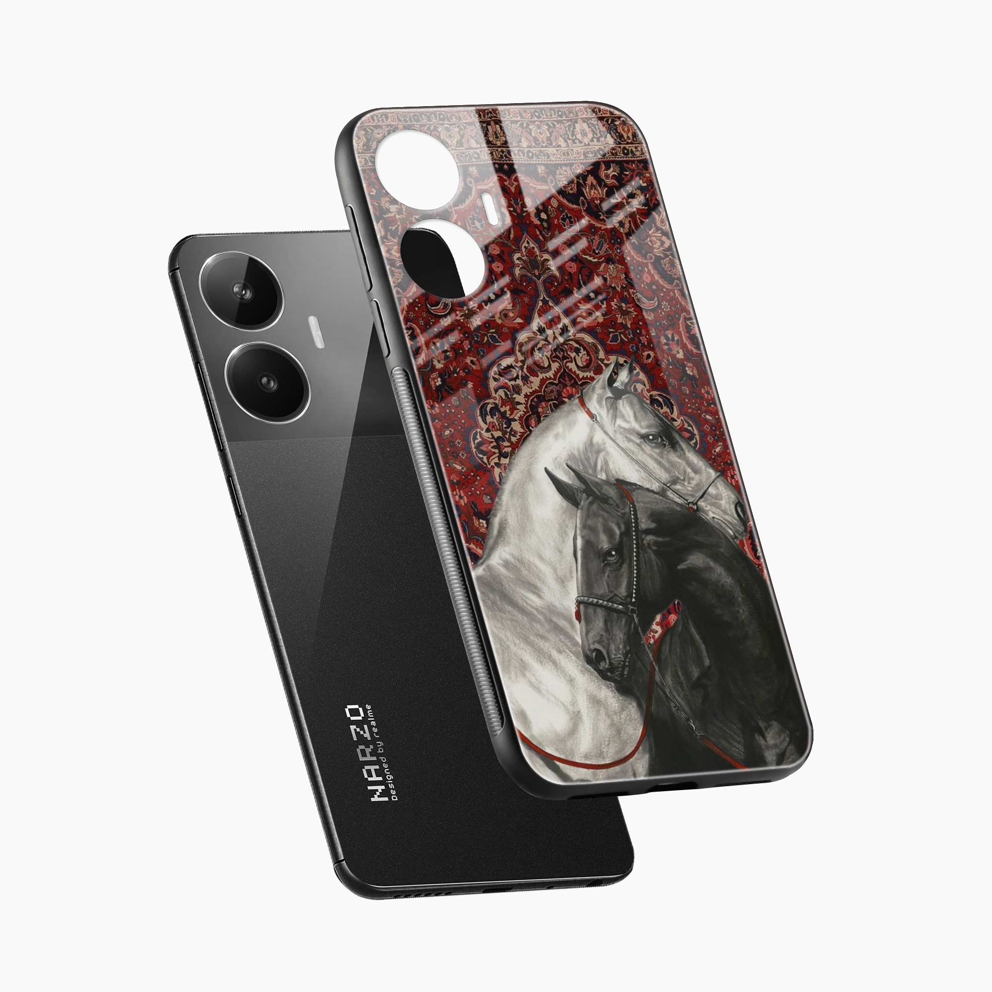 Black And White Horse Realme Narzo N55 Back Cover