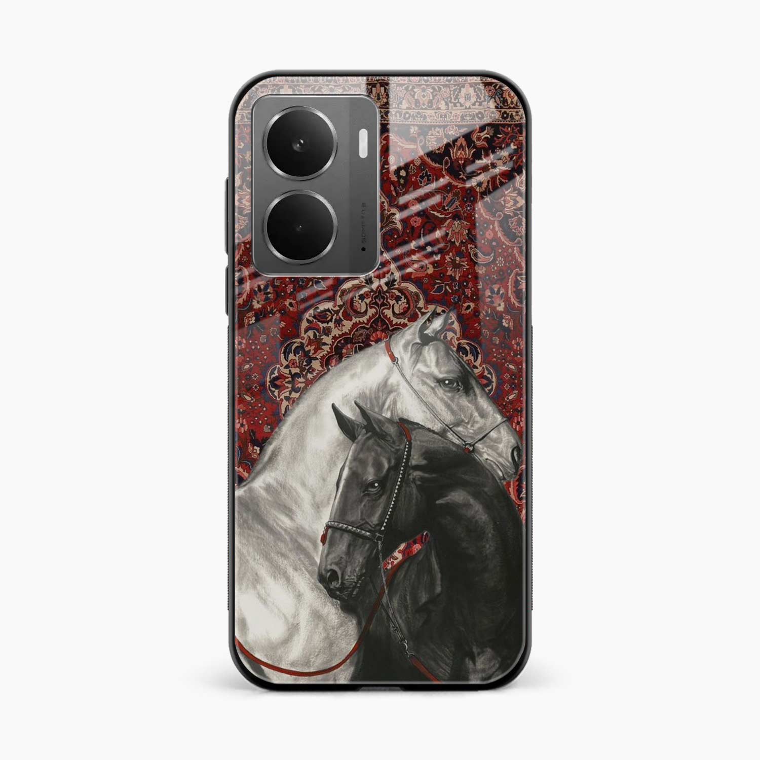 Black And White Horse Realme P3 5G Back Cover