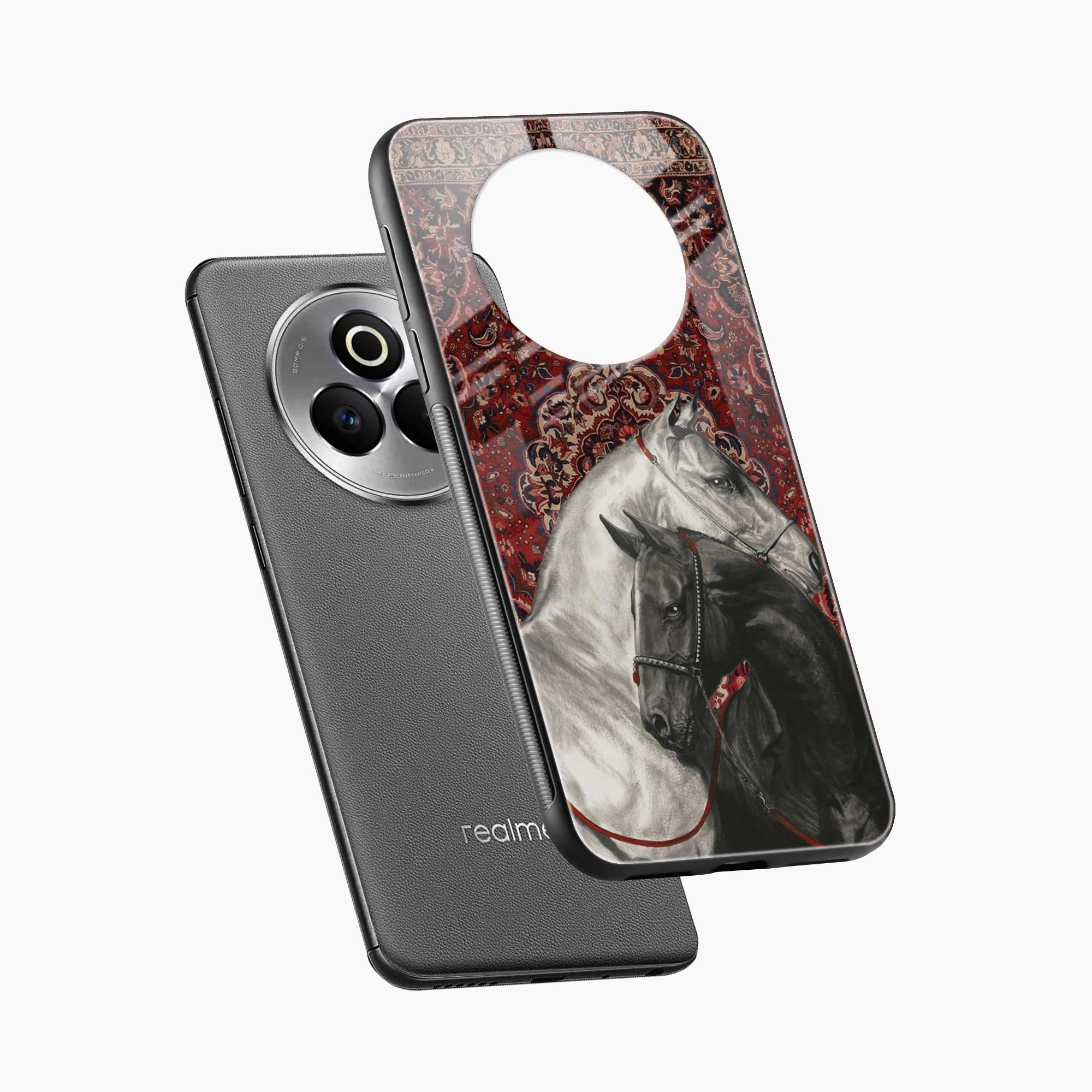 Black And White Horse Realme P3 Pro 5G Back Cover